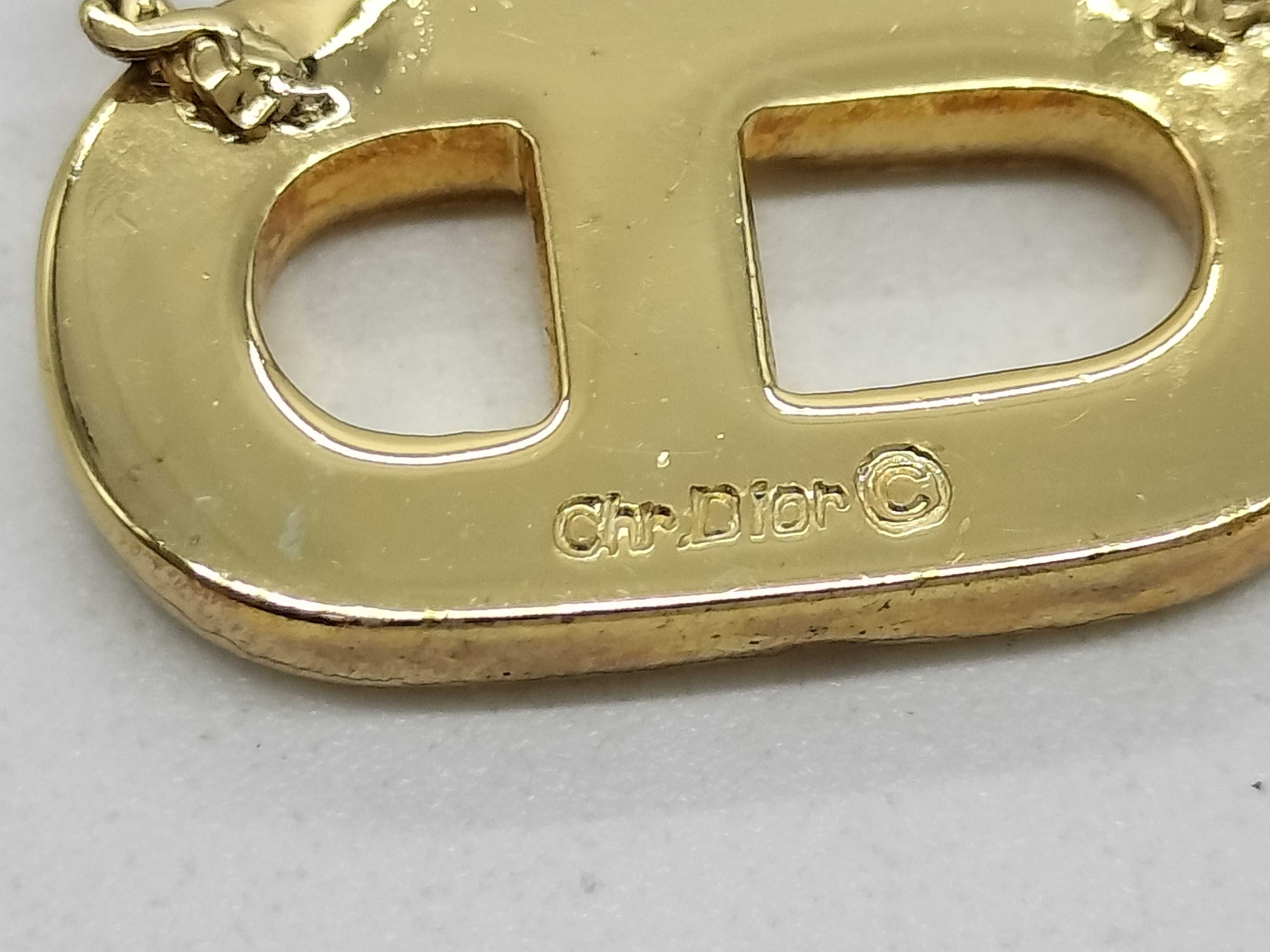 CD logo stone necklace — view 3