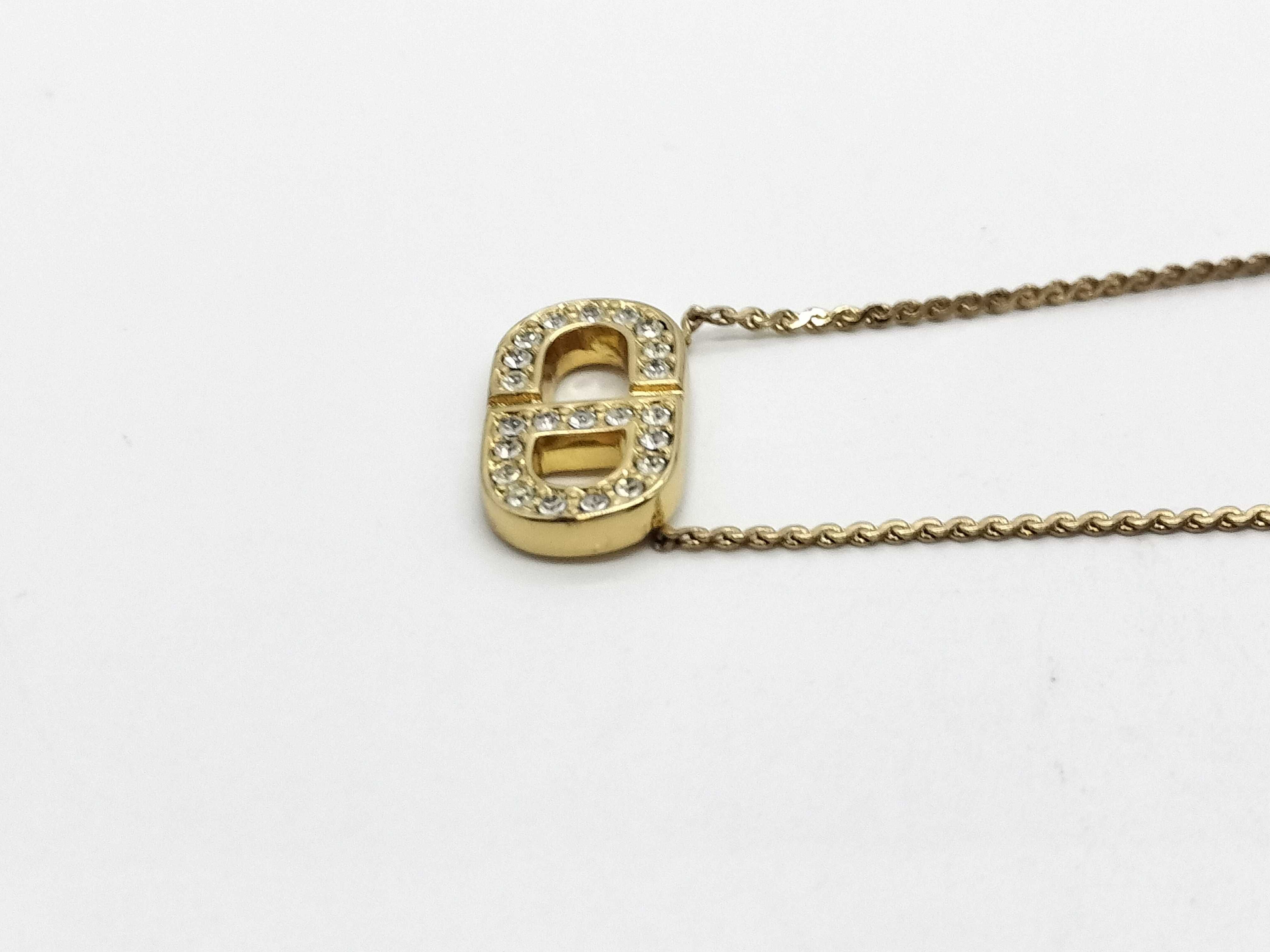 CD logo stone necklace — view 4