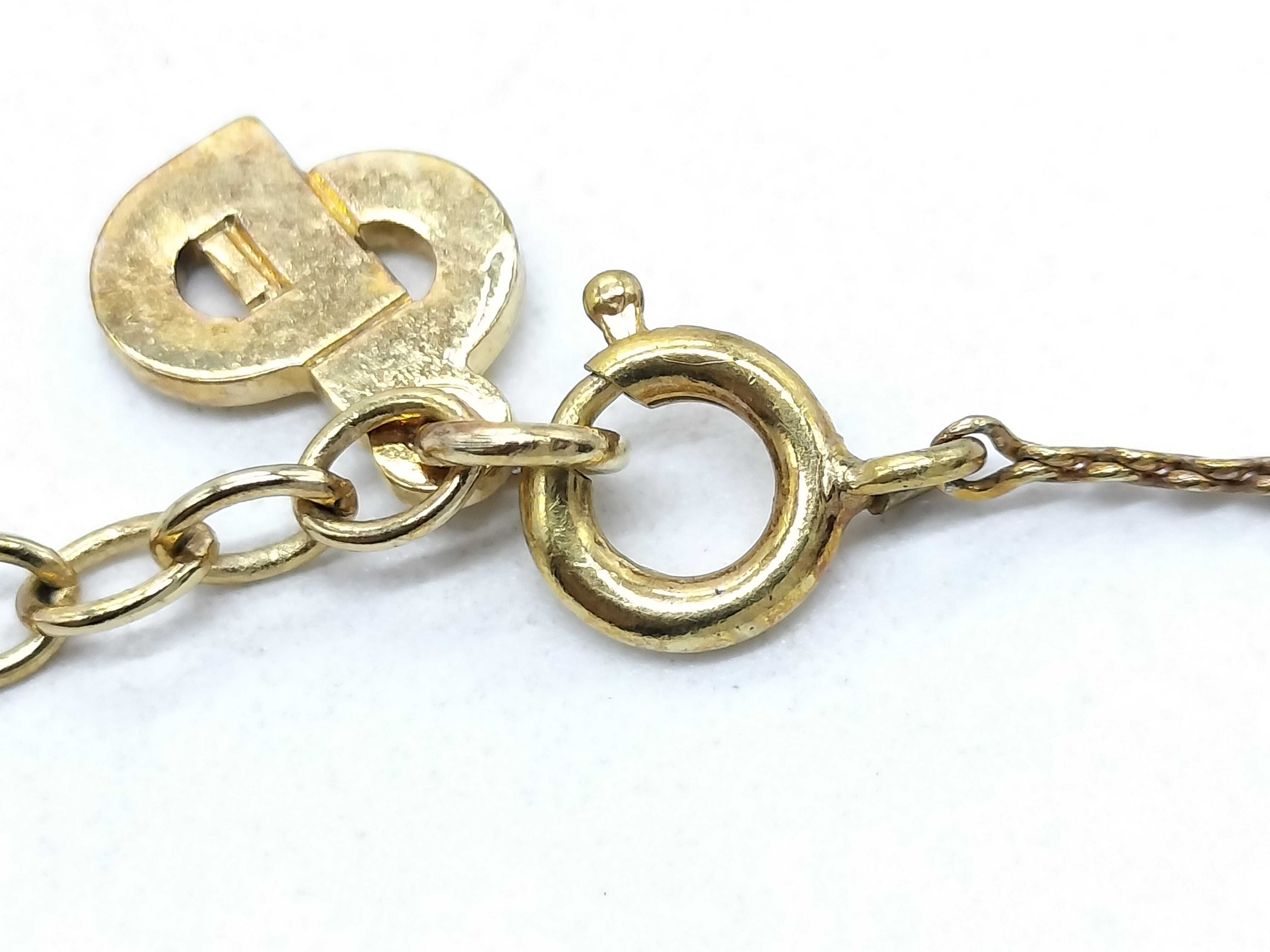 CD logo stone necklace — view 5