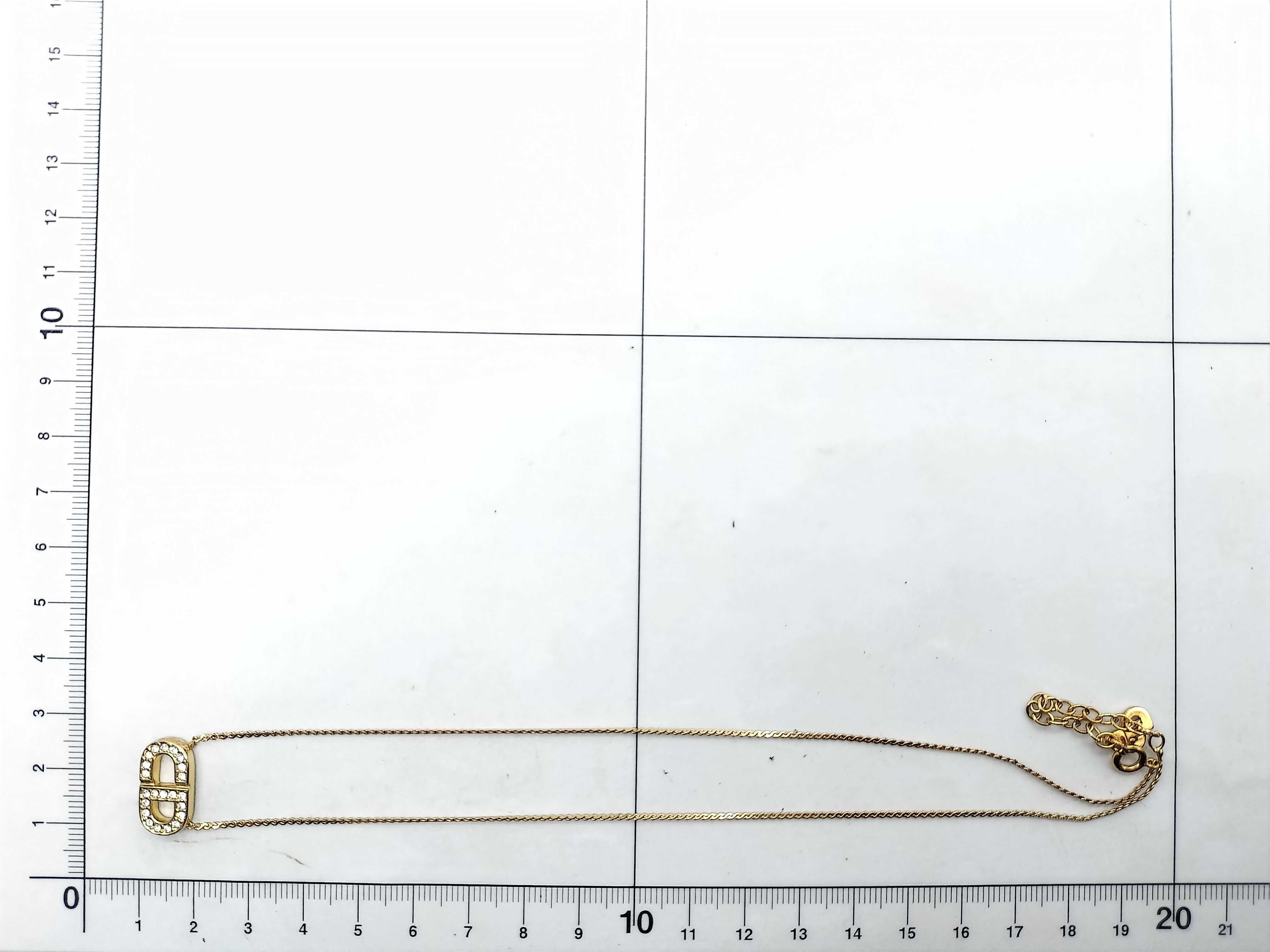 CD logo stone necklace — view 7