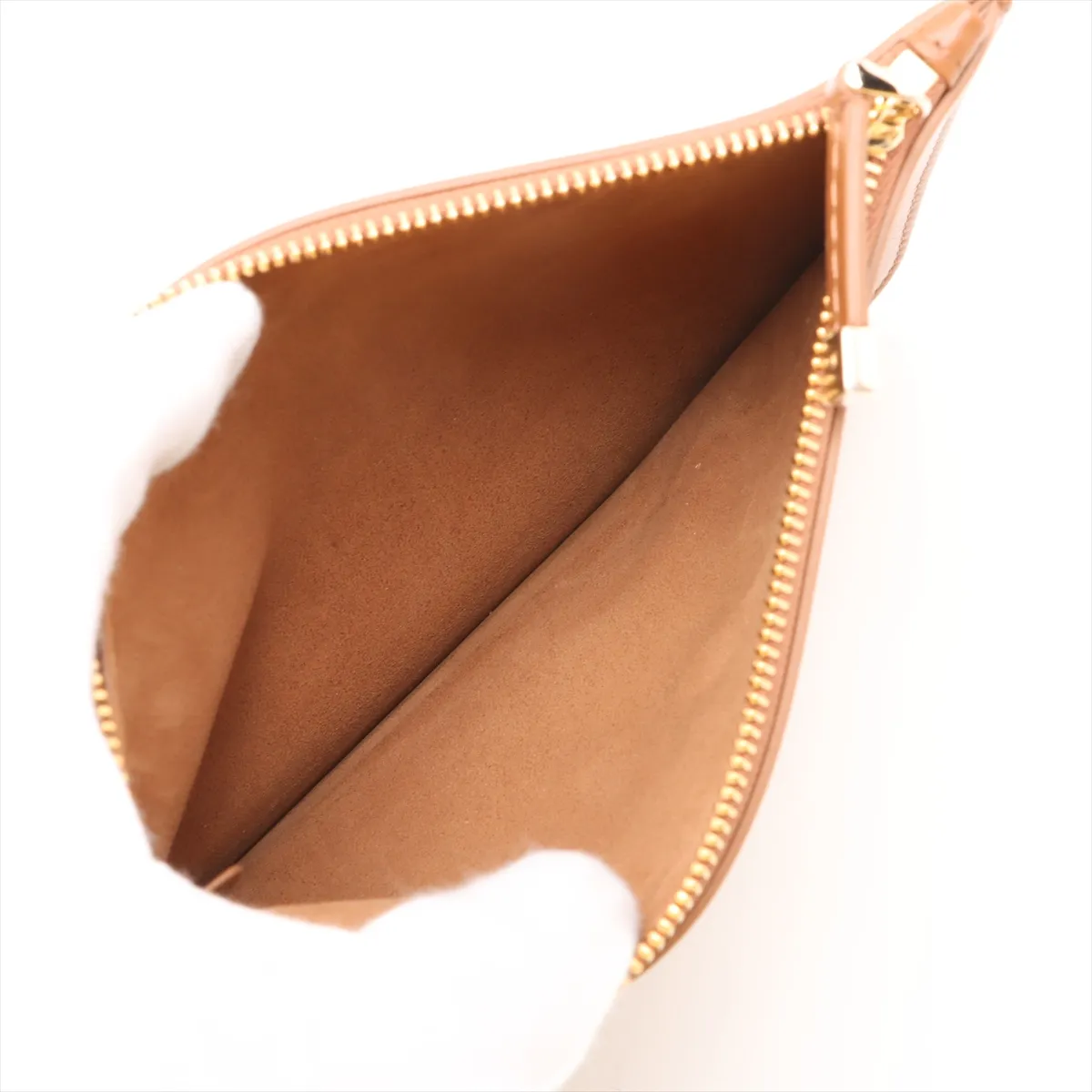 Macro Cannage Toujours Raffia x Leather Handbag Beige x Brown Lucky Star — view 14