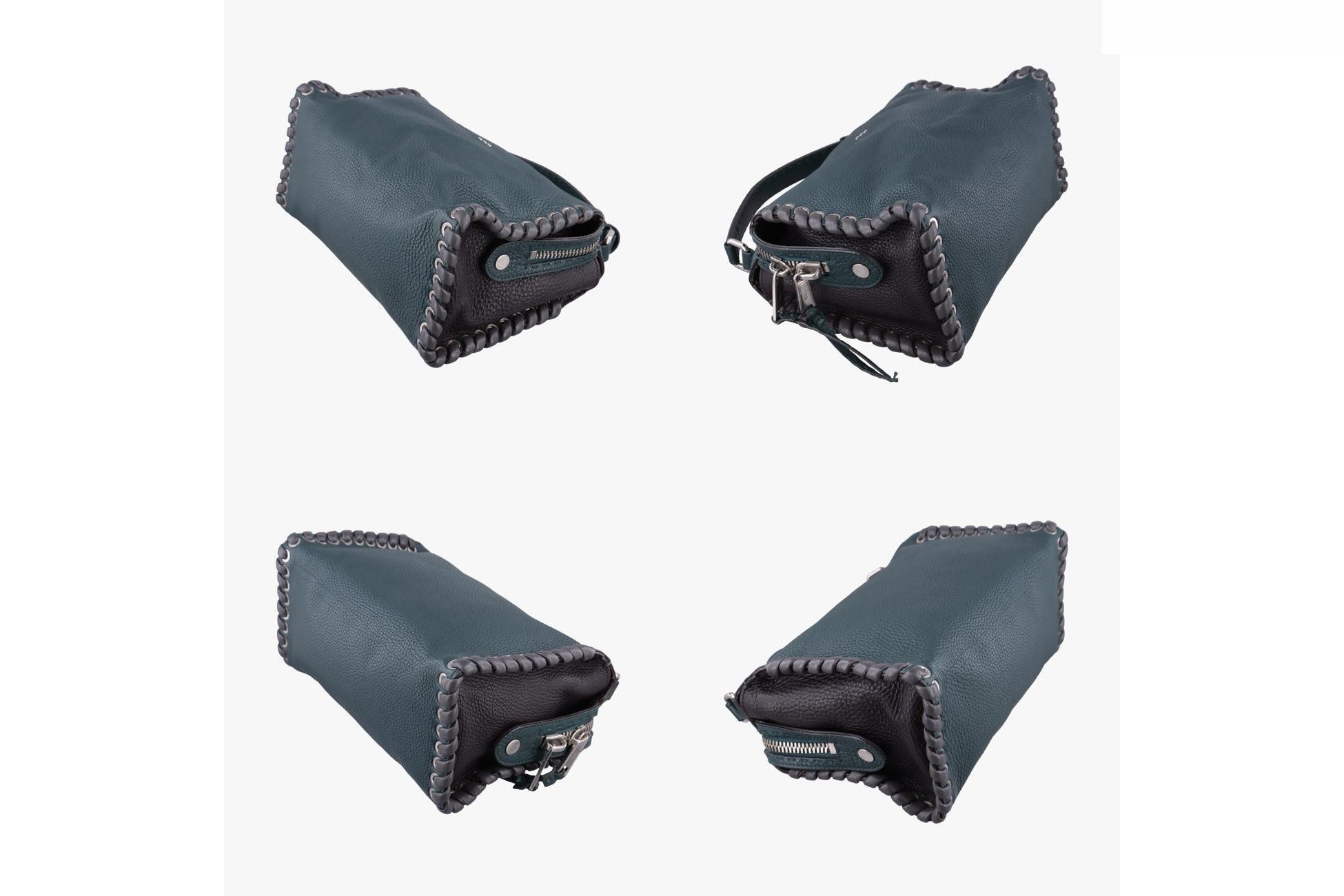Selleria Ray Whipstitch Leather x Python Green — view 4
