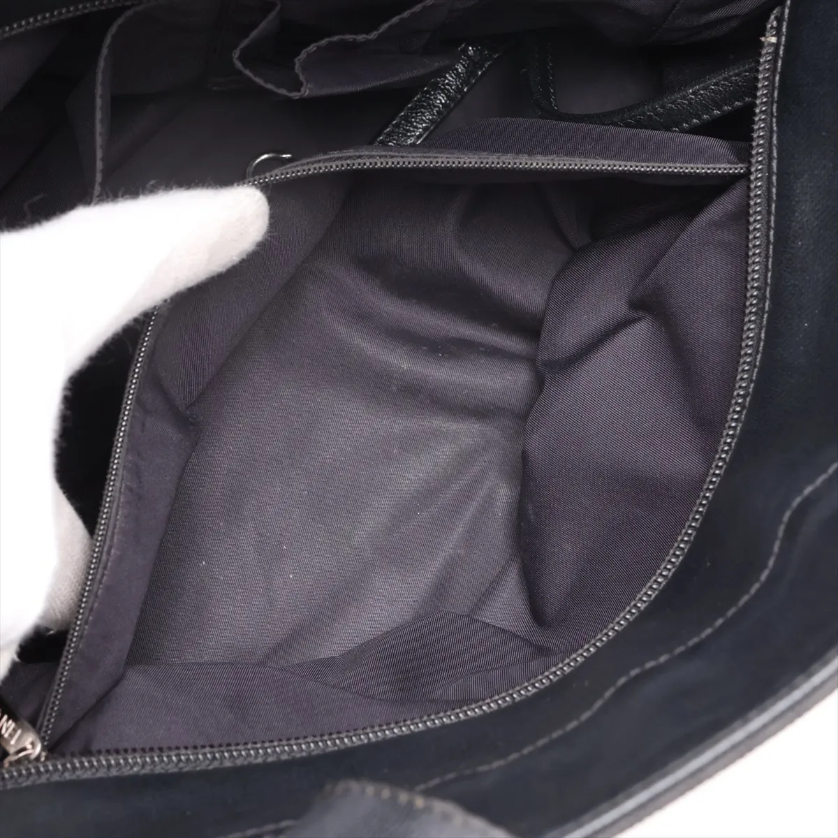 Paris Biarritz GM Coated Canvas Tote Bag, Black with Silver Hardware, Item No. 17789007 (Serial Number 17) — view 8