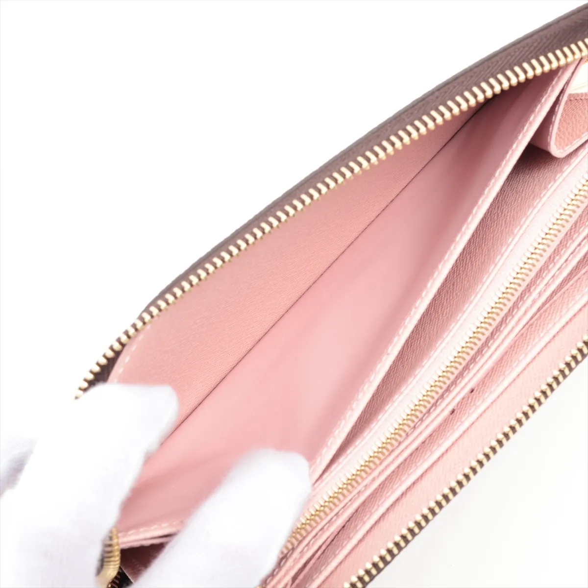 Monogram Zippy Wallet M41894 Rose Ballerine Round Zip Wallet (RFID detected) — view 4