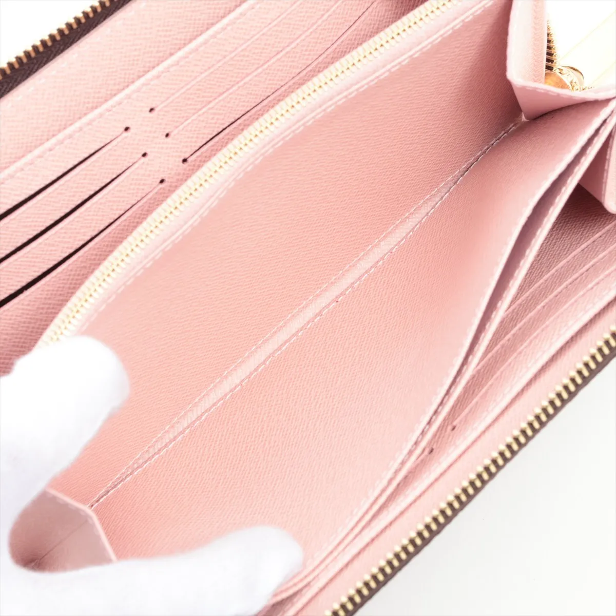 Monogram Zippy Wallet M41894 Rose Ballerine Round Zip Wallet (RFID detected) — view 6