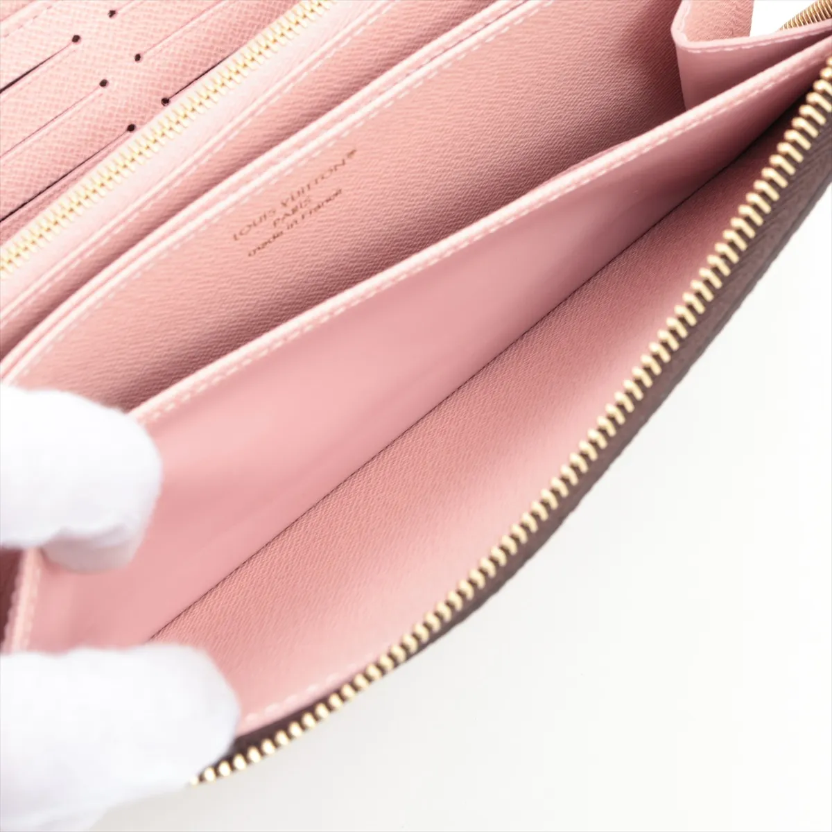 Monogram Zippy Wallet M41894 Rose Ballerine Round Zip Wallet (RFID detected) — view 9