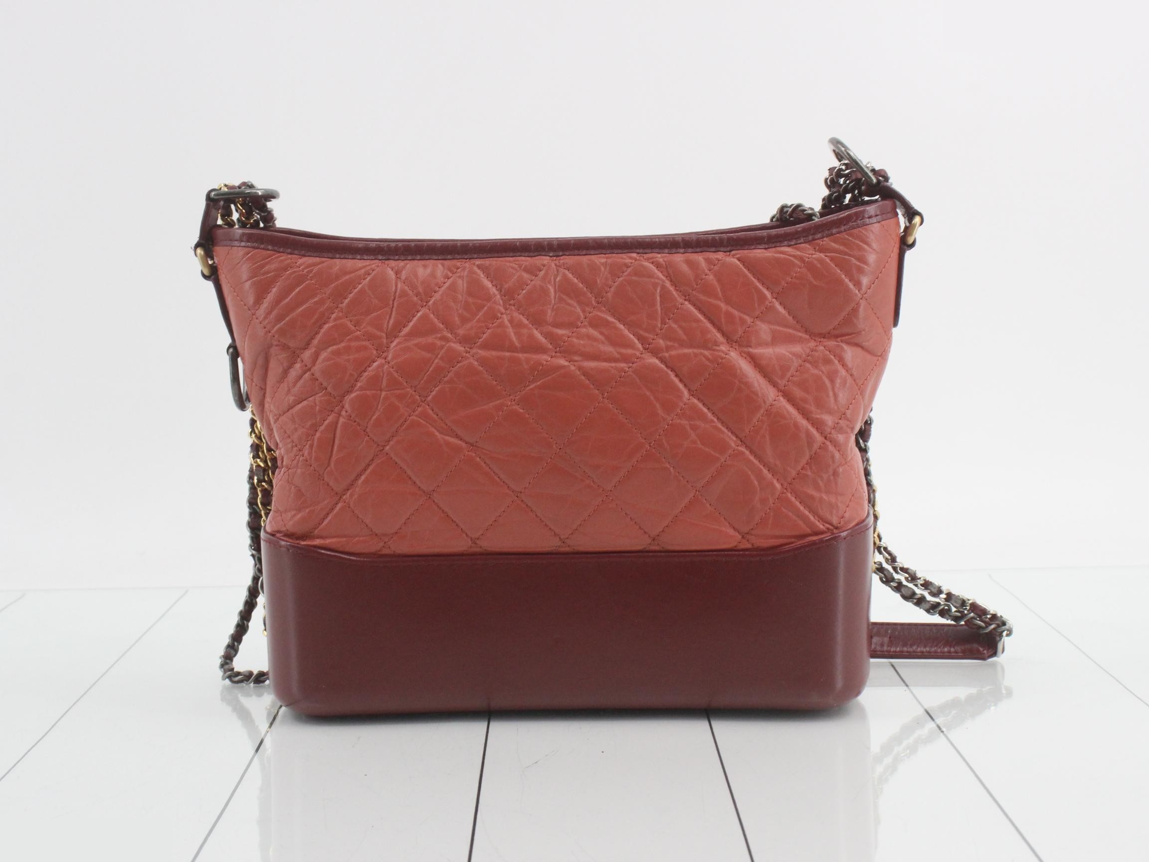 Gabrielle de Chanel Leather Chain Shoulder Bag, Bicolor — view 2