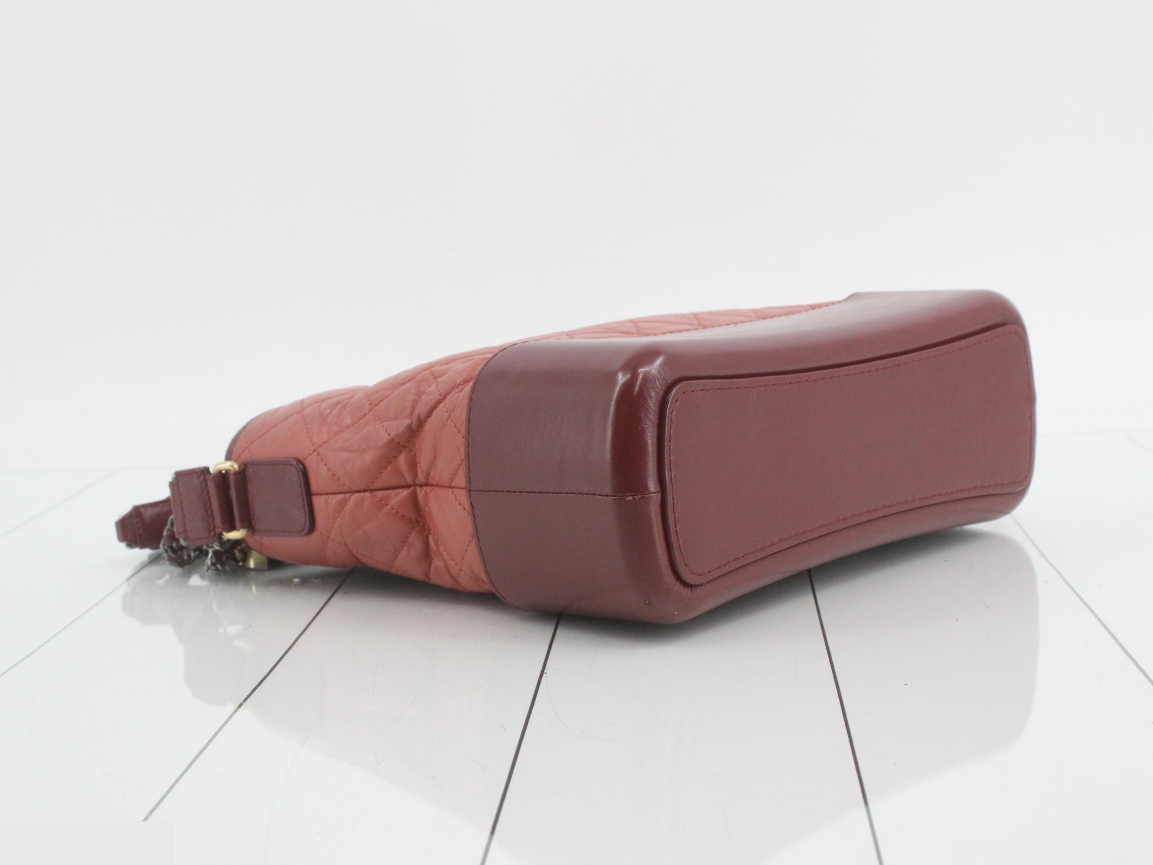 Gabrielle de Chanel Leather Chain Shoulder Bag, Bicolor — view 5