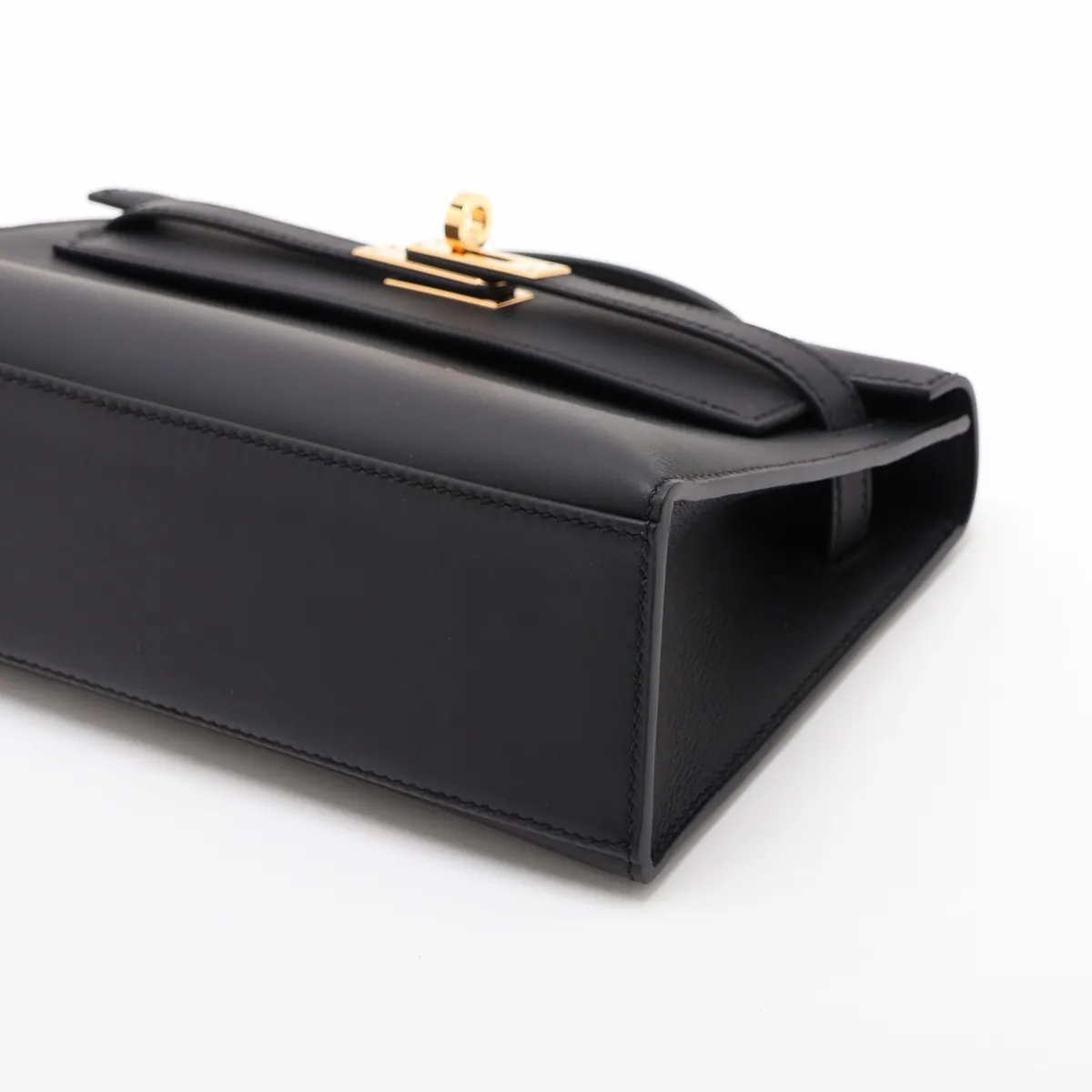 [Individually packaged] Hermes Pochette Kelly, Veau Swift leather, black, gold hardware, K: 2025 — view 3