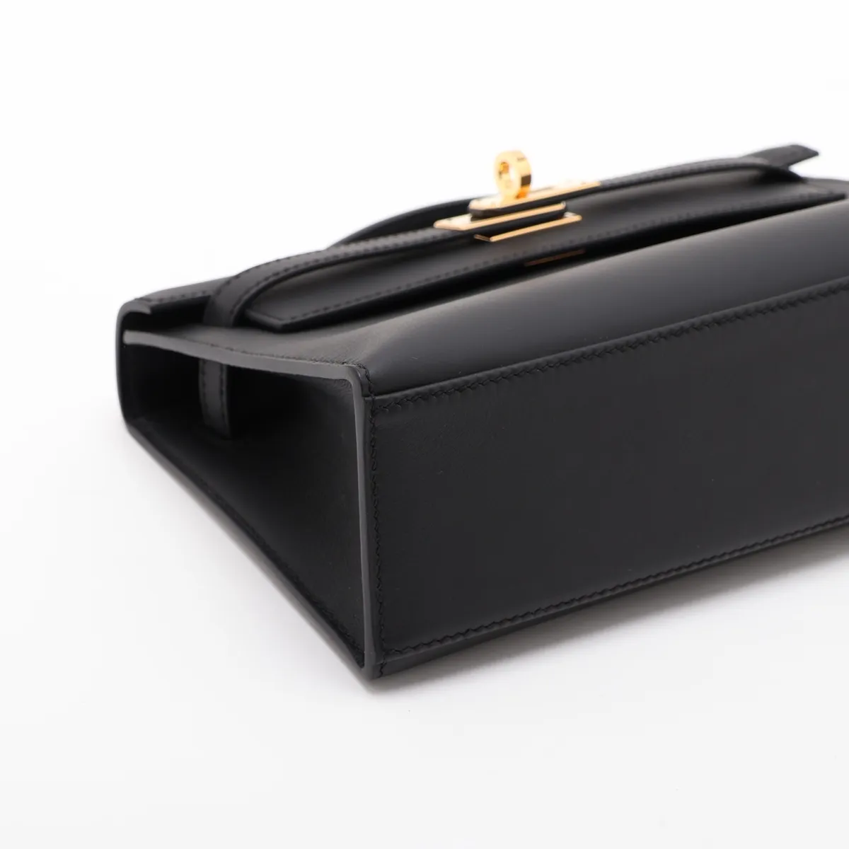 [Individually packaged] Hermes Pochette Kelly, Veau Swift leather, black, gold hardware, K: 2025 — view 4