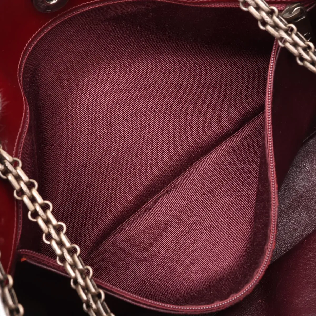 Coco Mark Patent Leather Chain Shoulder Bag, Bordeaux, Gunmetal Hardware, 6303453, Series 6 — view 7