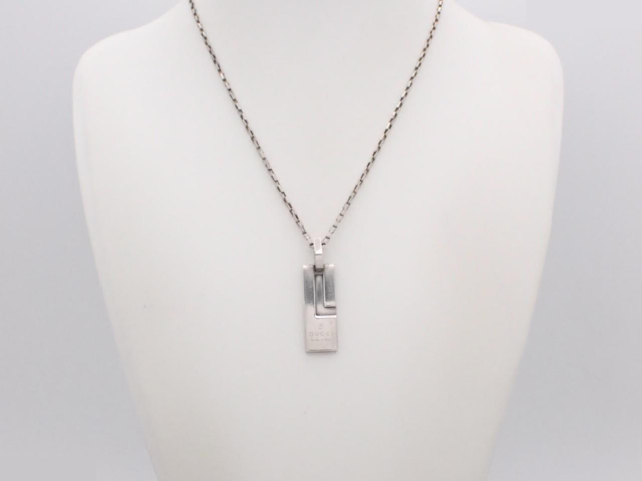 925 17.5g Plate Necklace, Pouch, Chain approx. 50cm — view 3