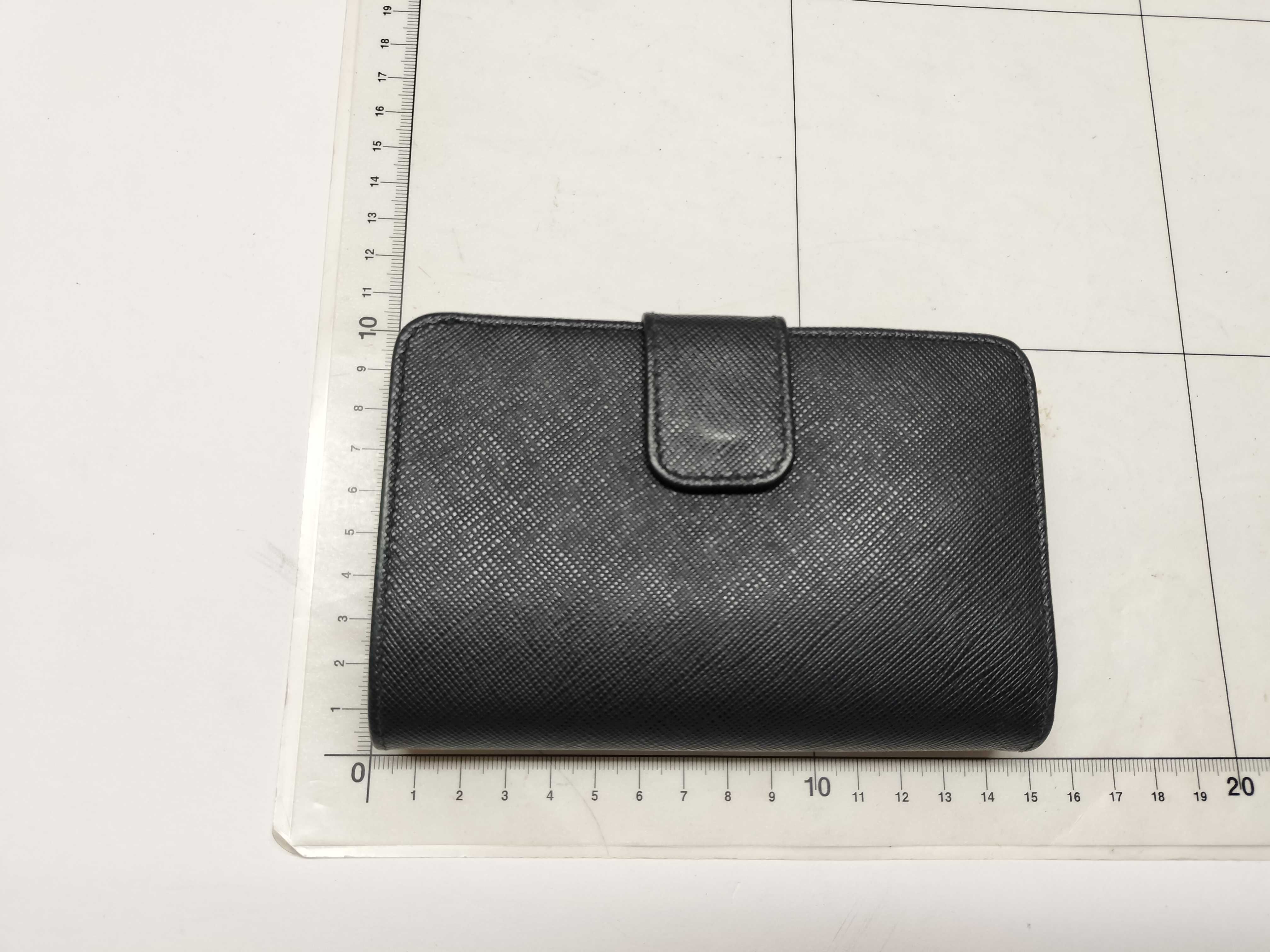 Saffiano Folding Wallet, Black — view 2