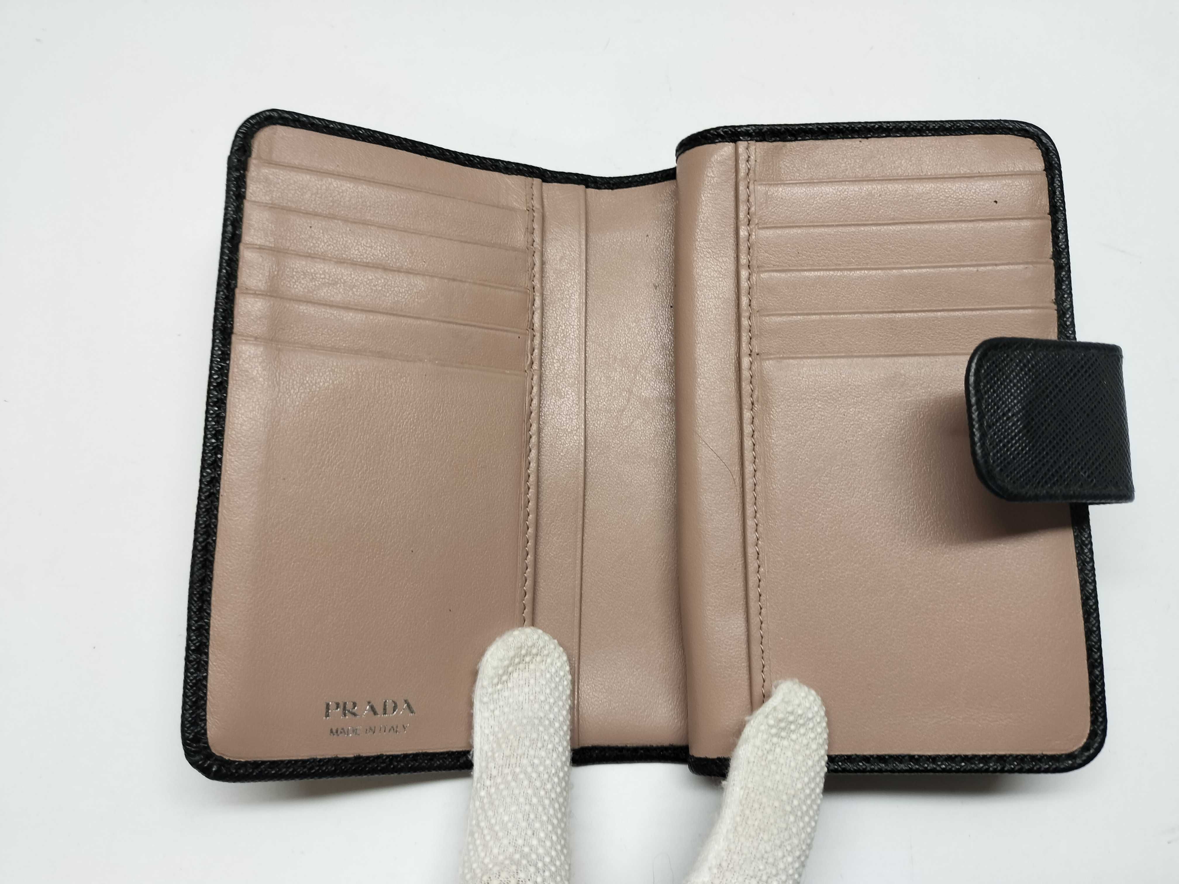 Saffiano Folding Wallet, Black — view 8