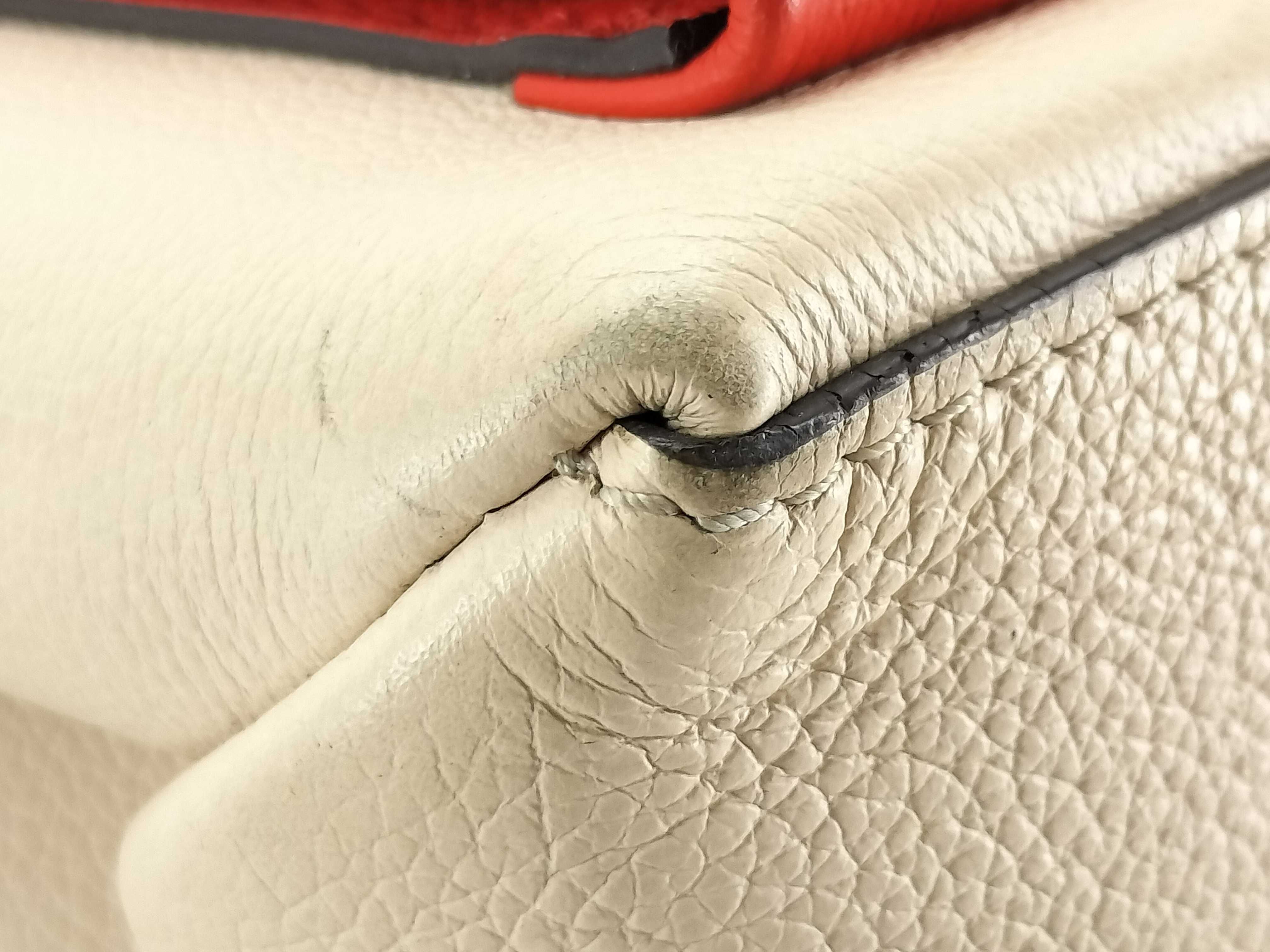 VN - LV Logo MyLockme M53891 White Red Handbag — view 5