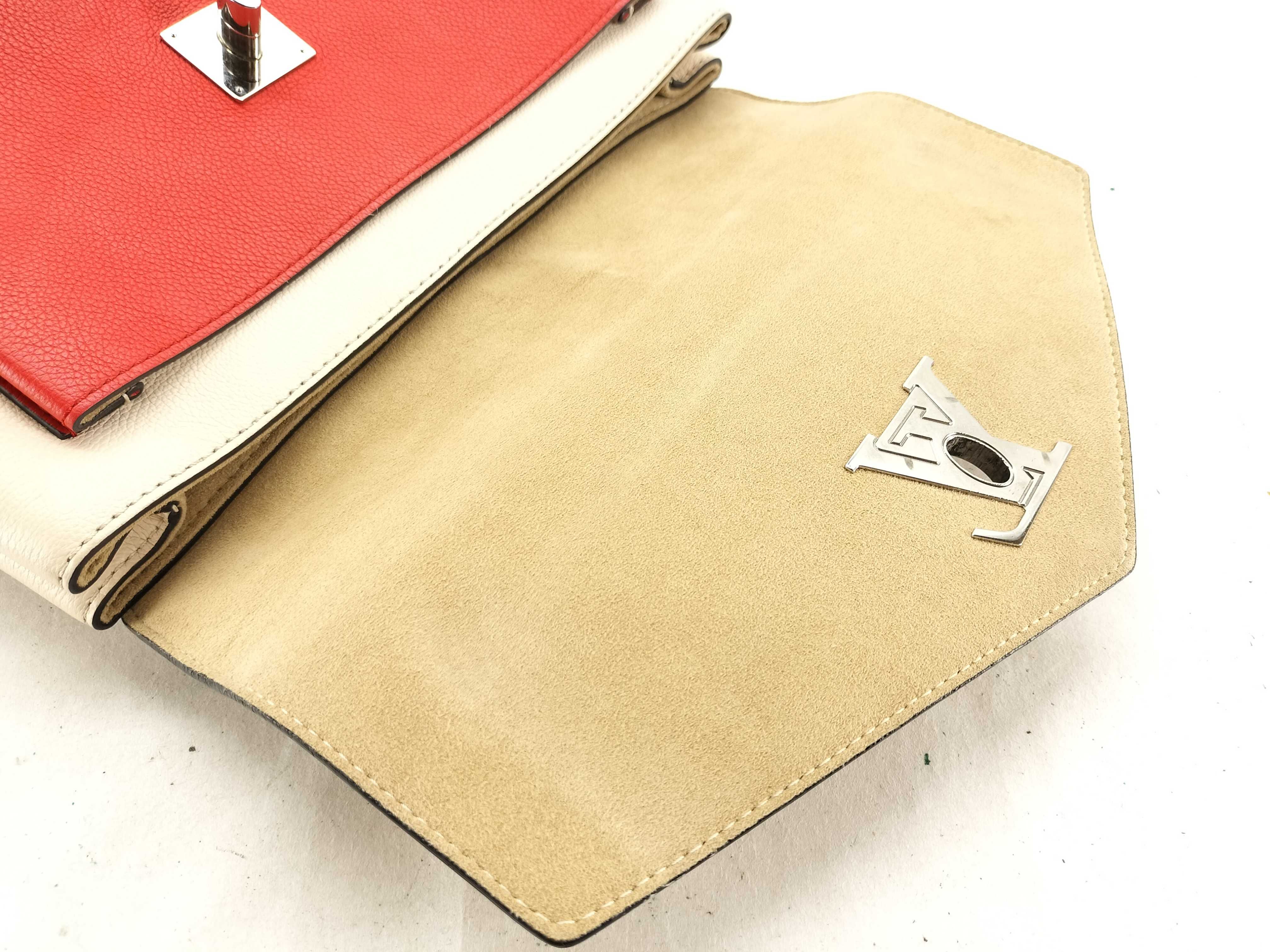 VN - LV Logo MyLockme M53891 White Red Handbag — view 7