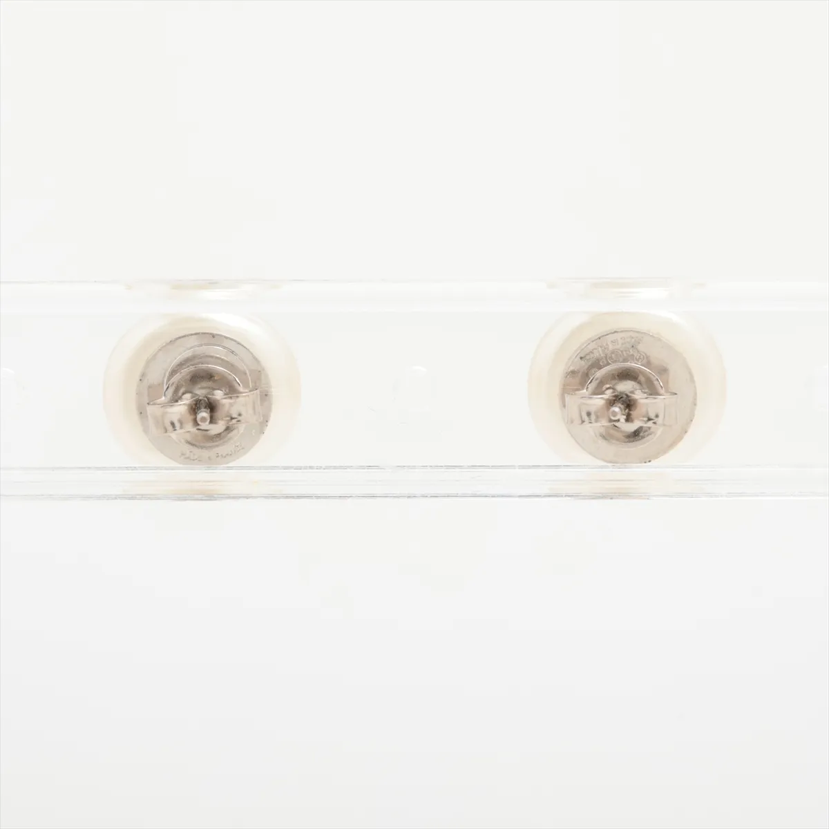 Coco Mark 98P Earrings (Pair) GP x Faux Pearl Silver. — view 2