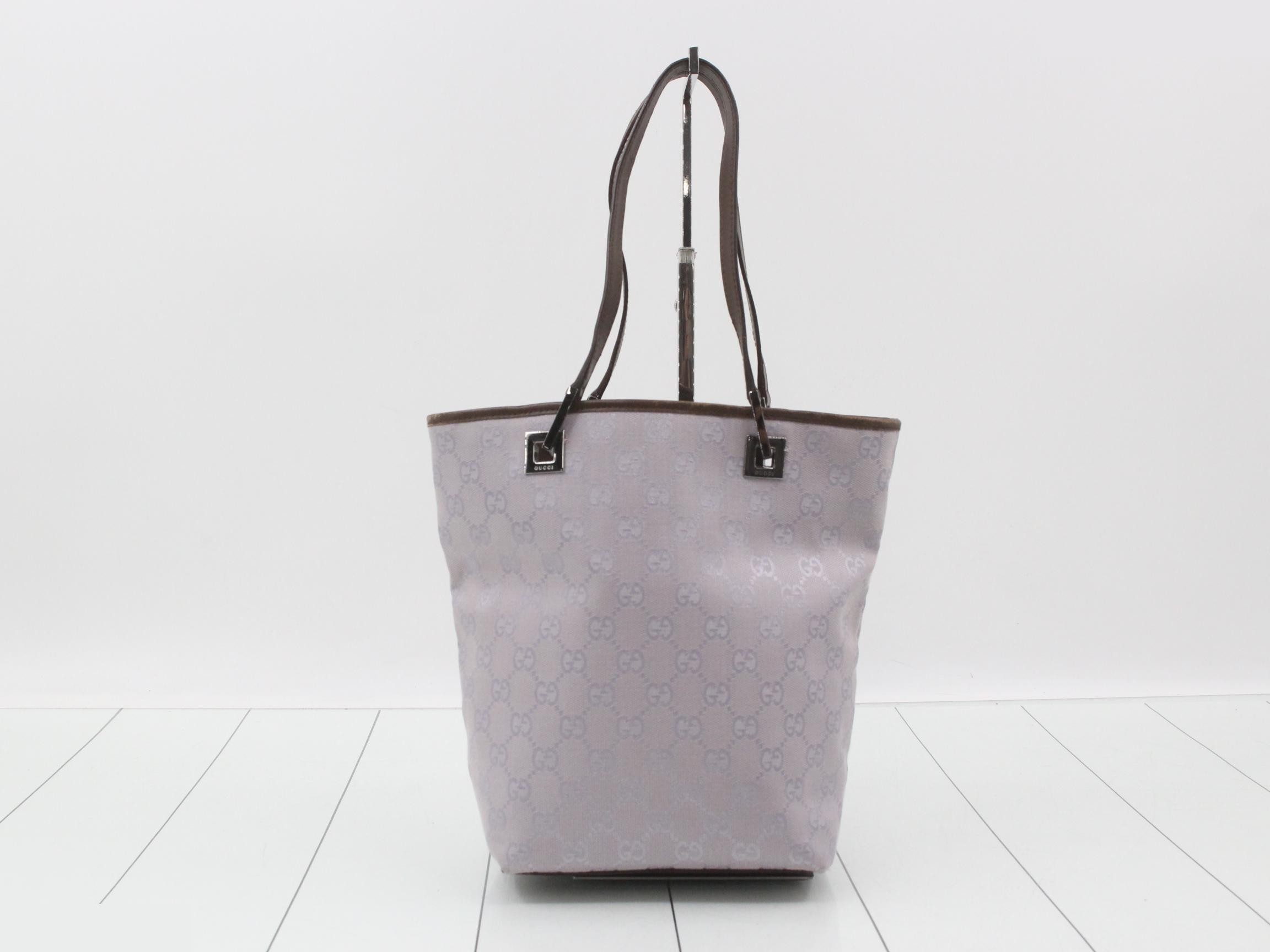 canvas tote bag, brown and light purple, item number 31244 — view 2