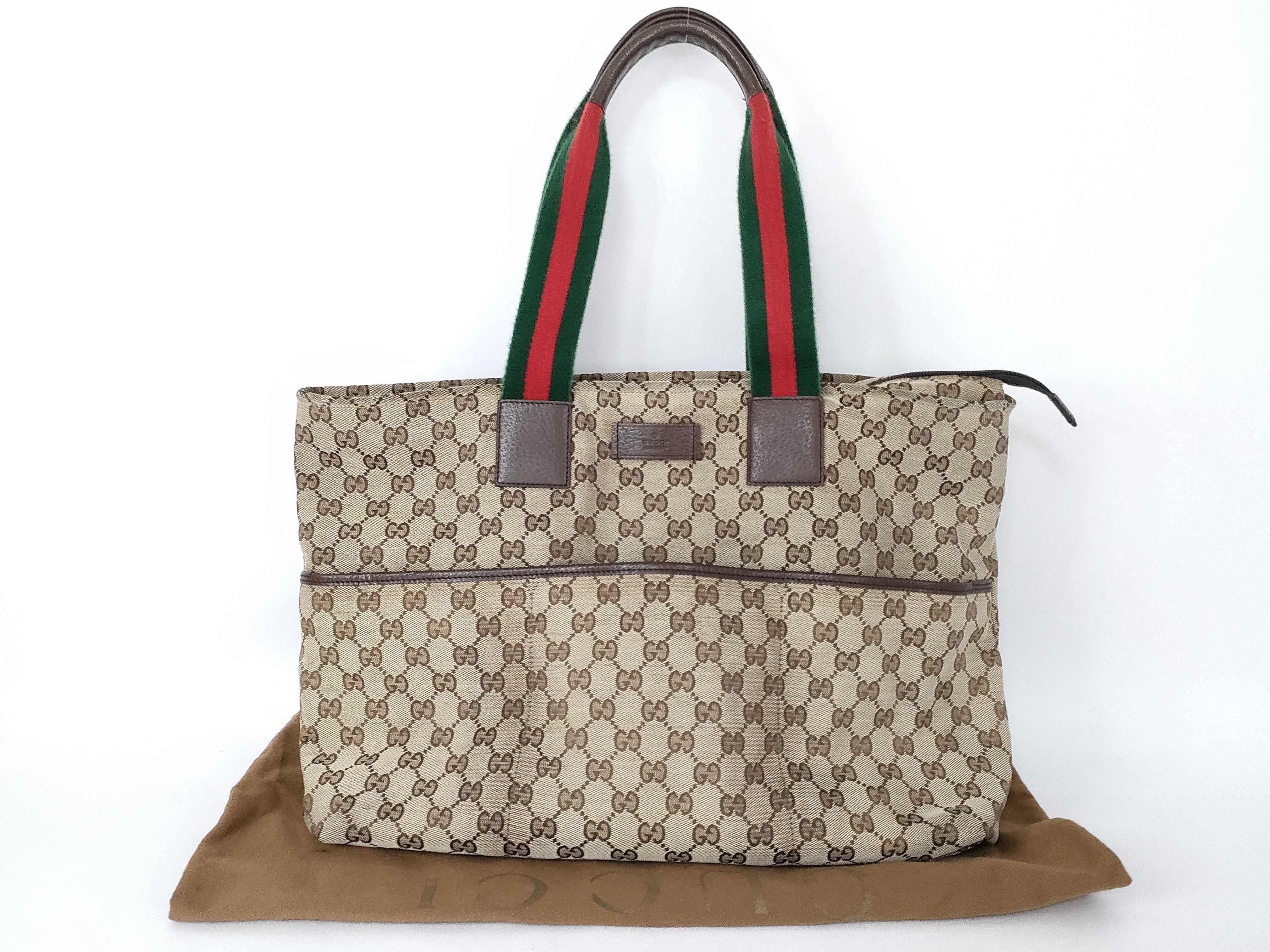 GG Canvas Tote Bag Canvas Sherry Line Large Capacity Tote Bag