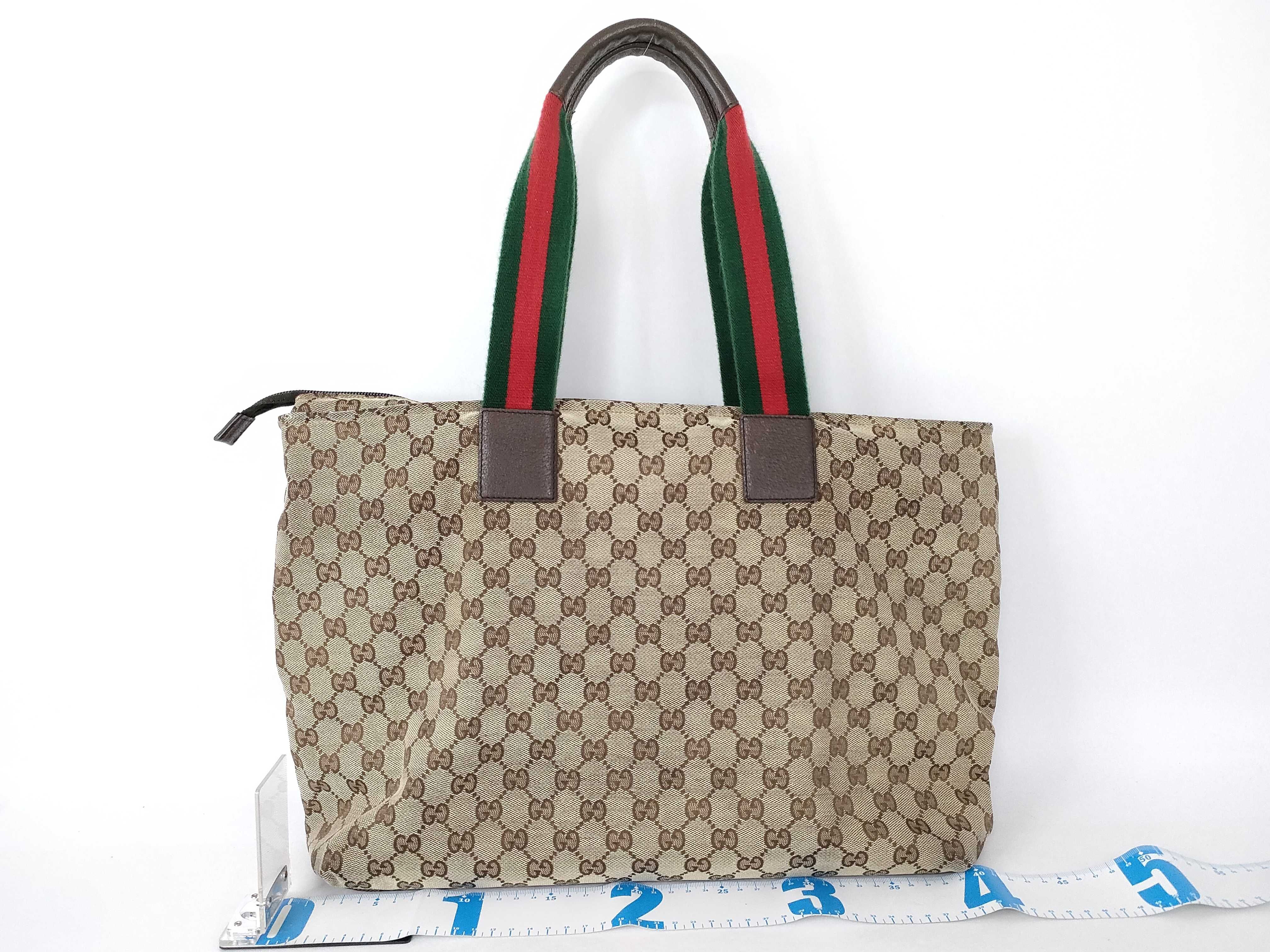 GG Canvas Tote Bag Canvas Sherry Line Large Capacity Tote Bag — view 2
