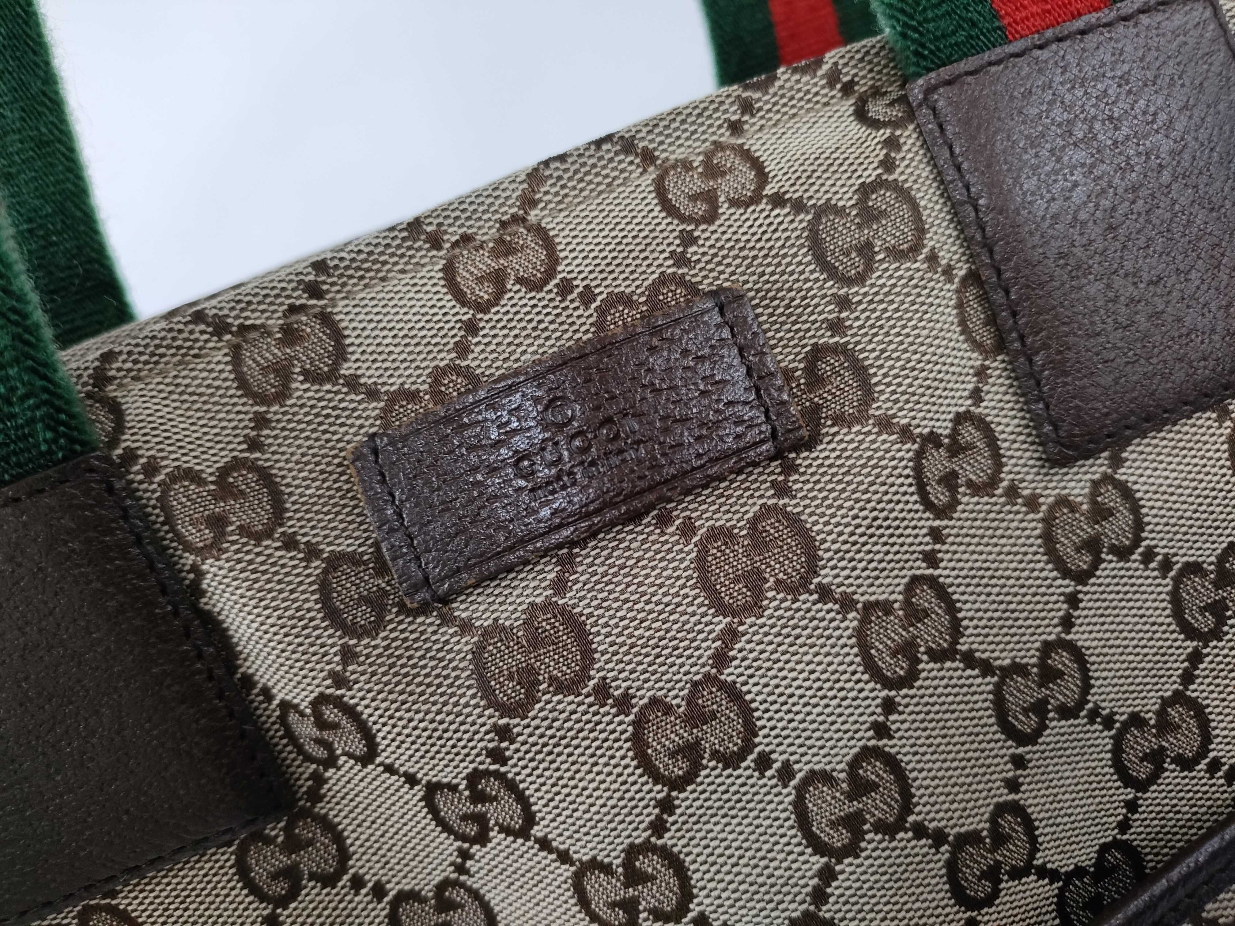 GG Canvas Tote Bag Canvas Sherry Line Large Capacity Tote Bag — view 15