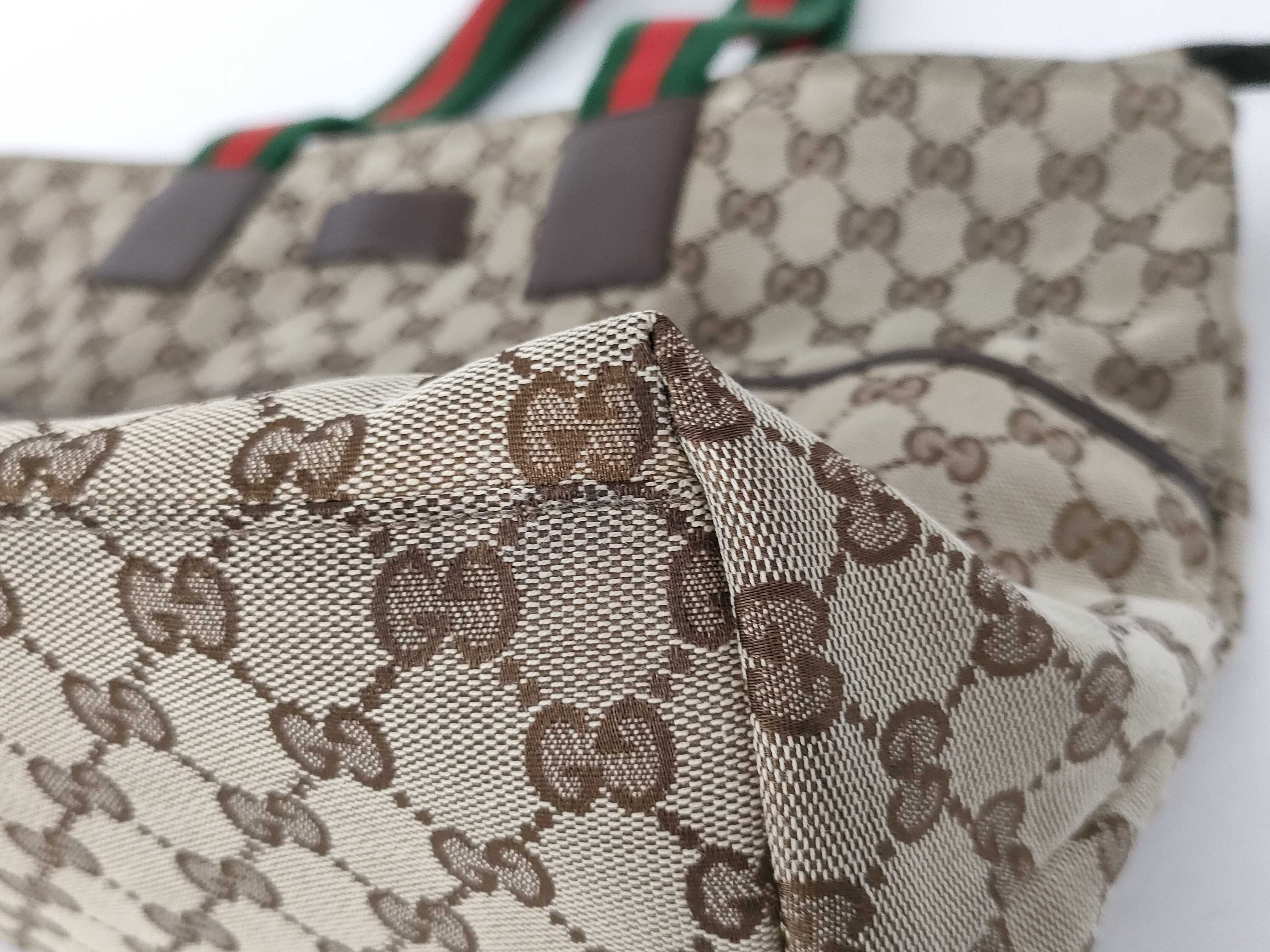 GG Canvas Tote Bag Canvas Sherry Line Large Capacity Tote Bag — view 6