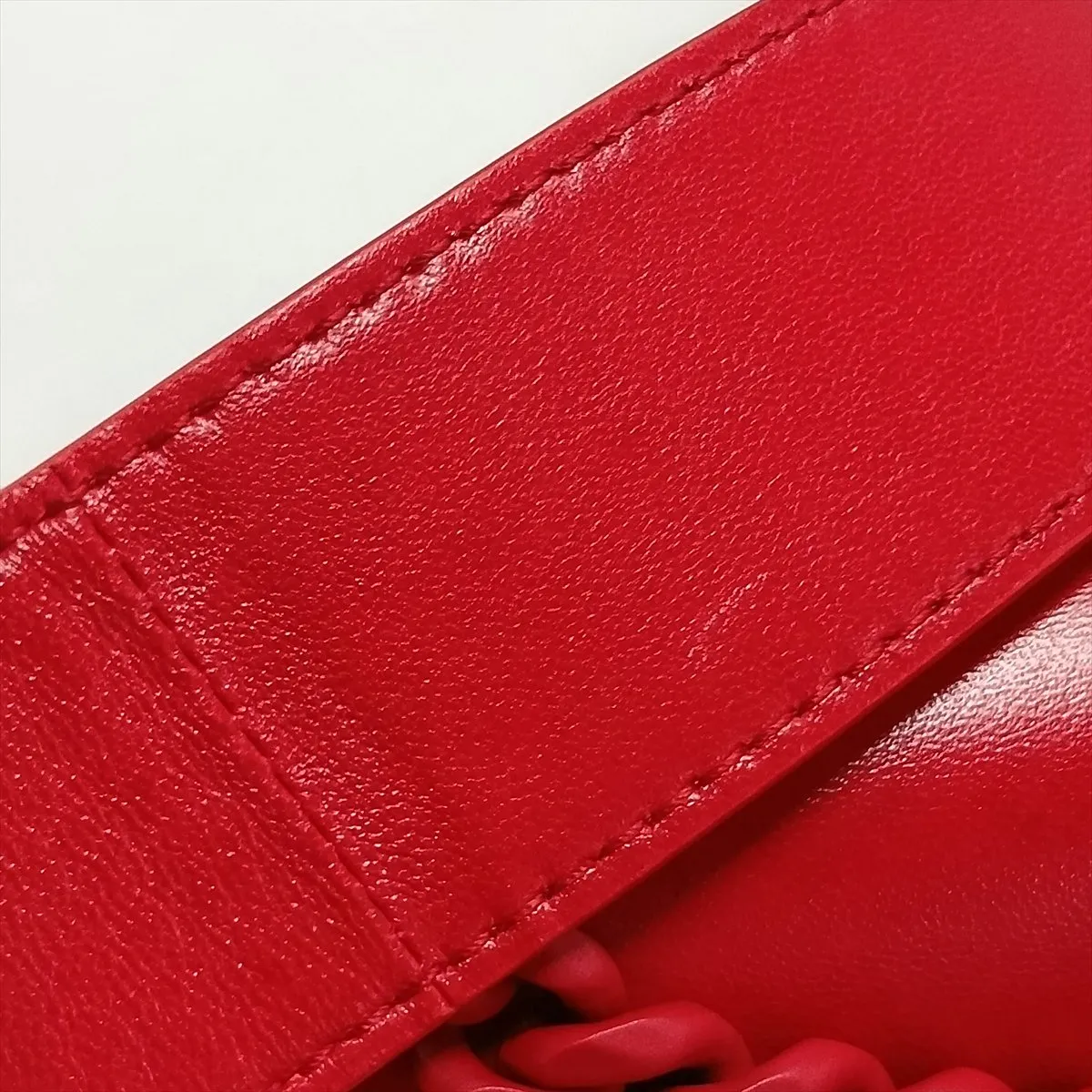 Serpenti Leather 2-Way Handbag, Red, with Mirror — view 15