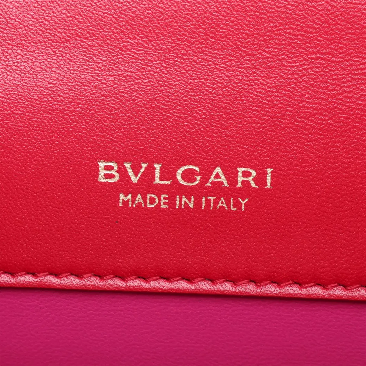 Serpenti Leather 2-Way Handbag, Red, with Mirror — view 10