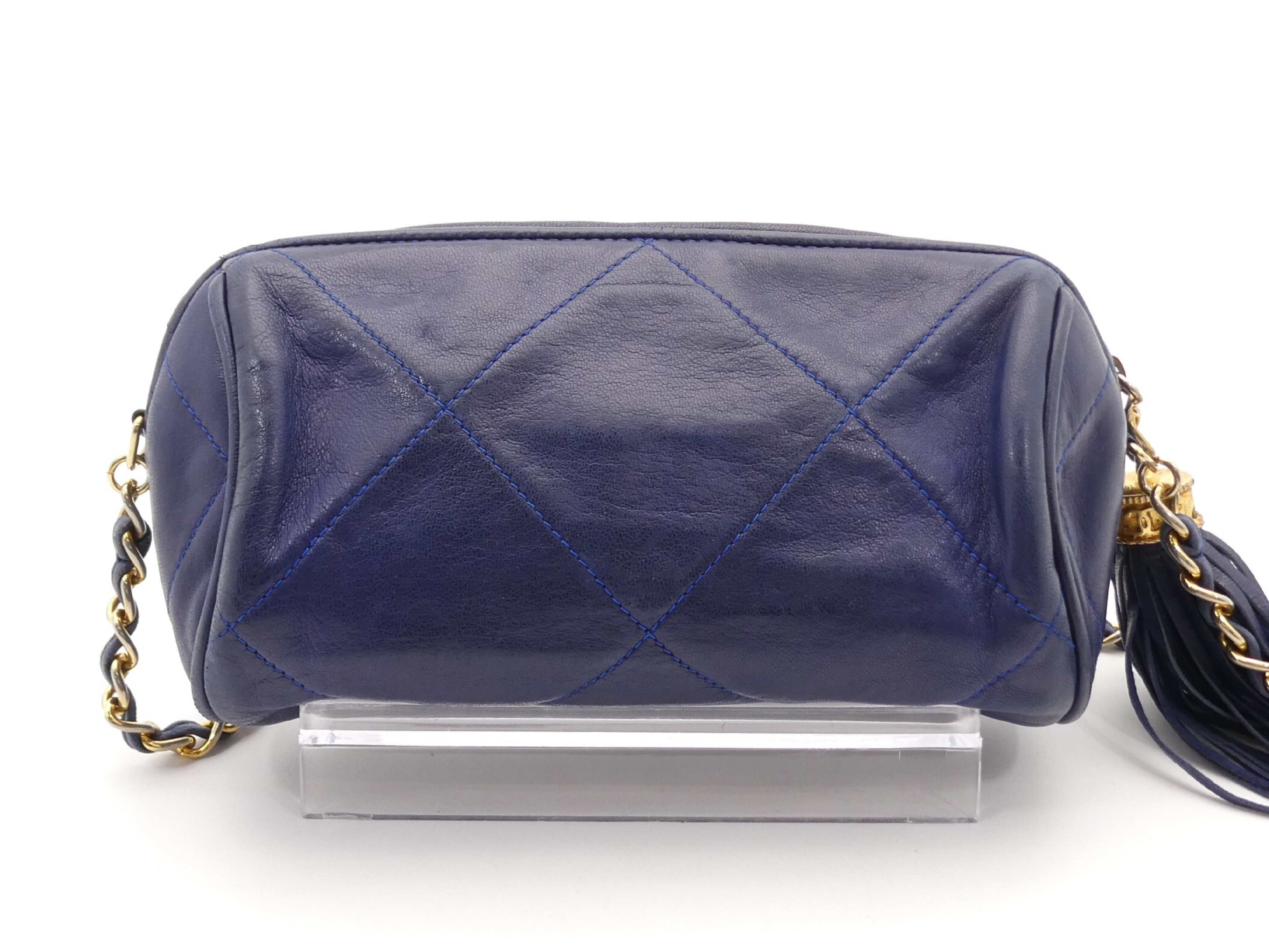 Matelassé Coco Mark Fringe Chain Shoulder Bag — view 2