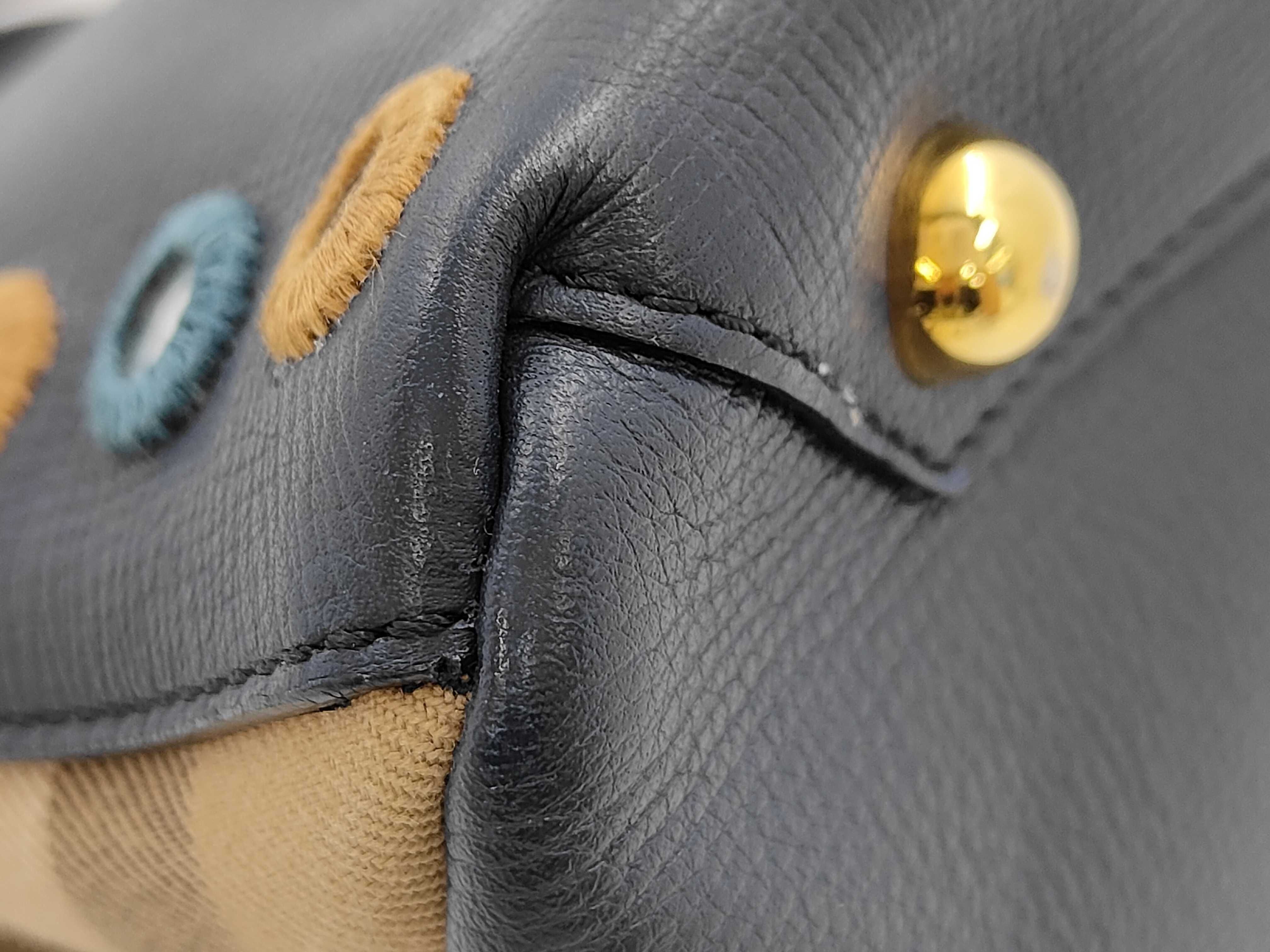 Leather Navy 2-way Handbag — view 4