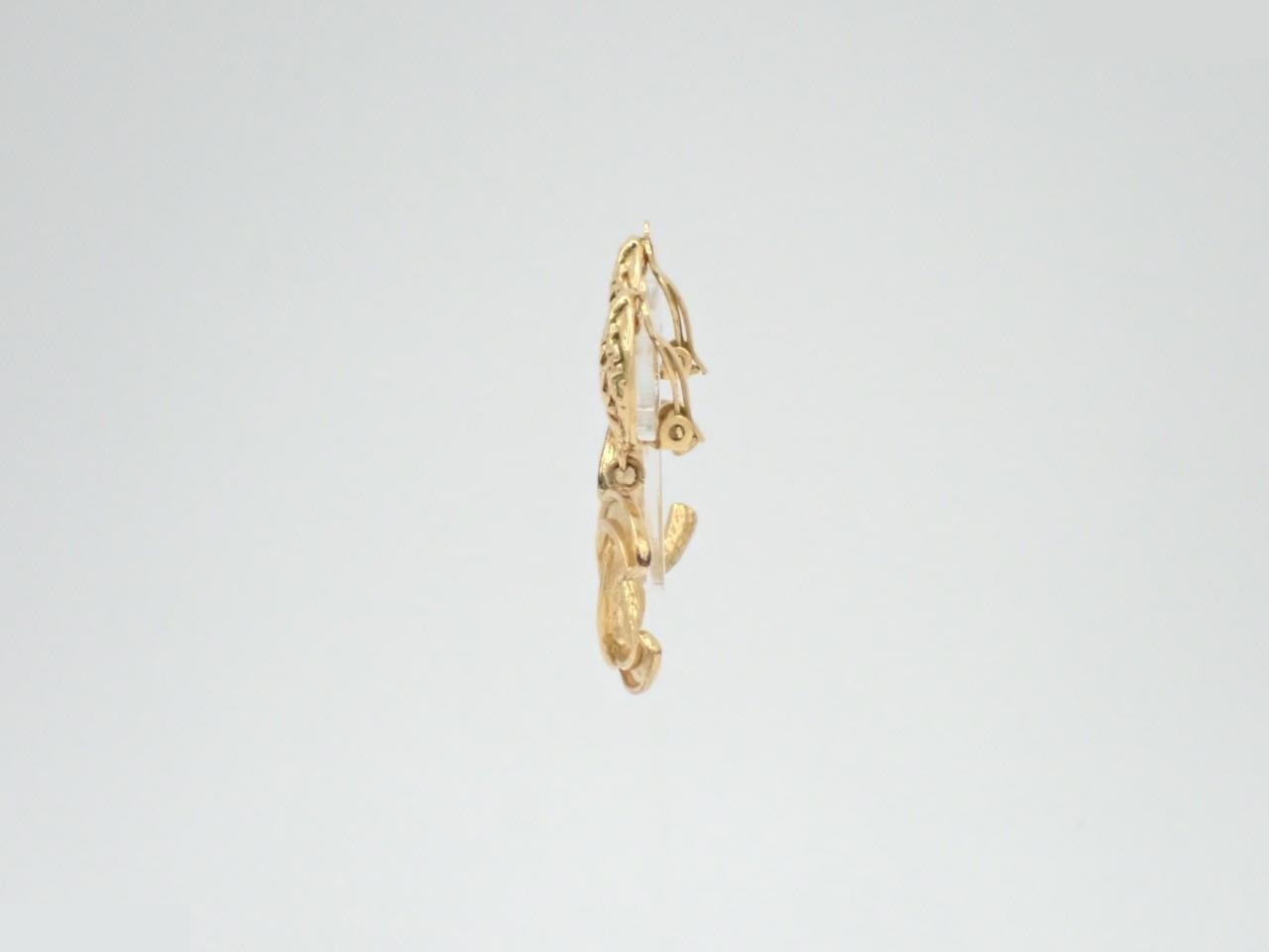 Earrings with Coco Mark design, gold. — view 3