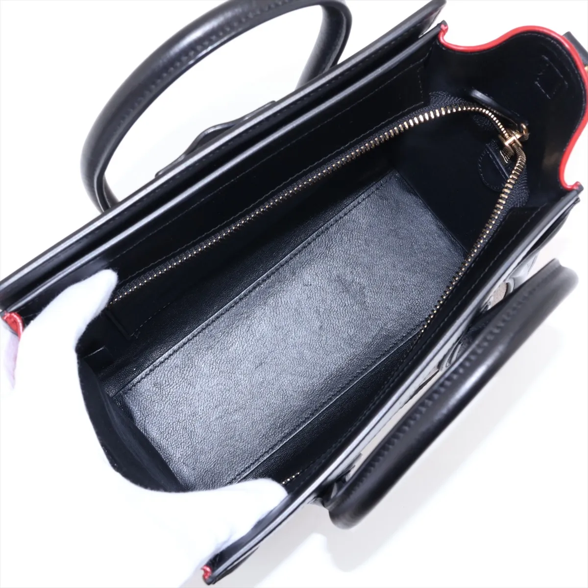 Luggage Nano Shopper Leather 2-Way Handbag, Multicolor — view 8