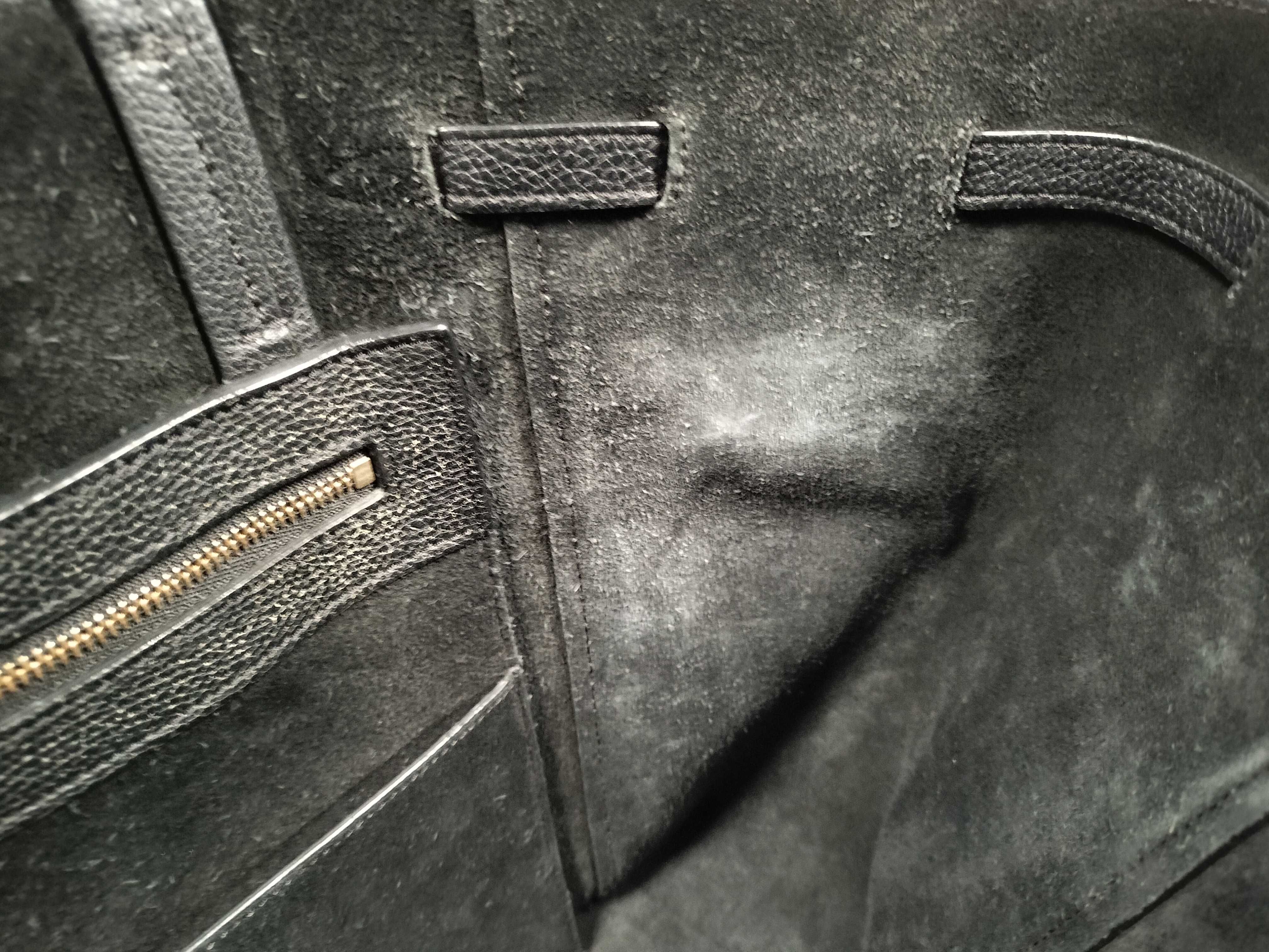 Cabas Phantom Medium Leather Tote Bag, Black Tote Bag — view 12