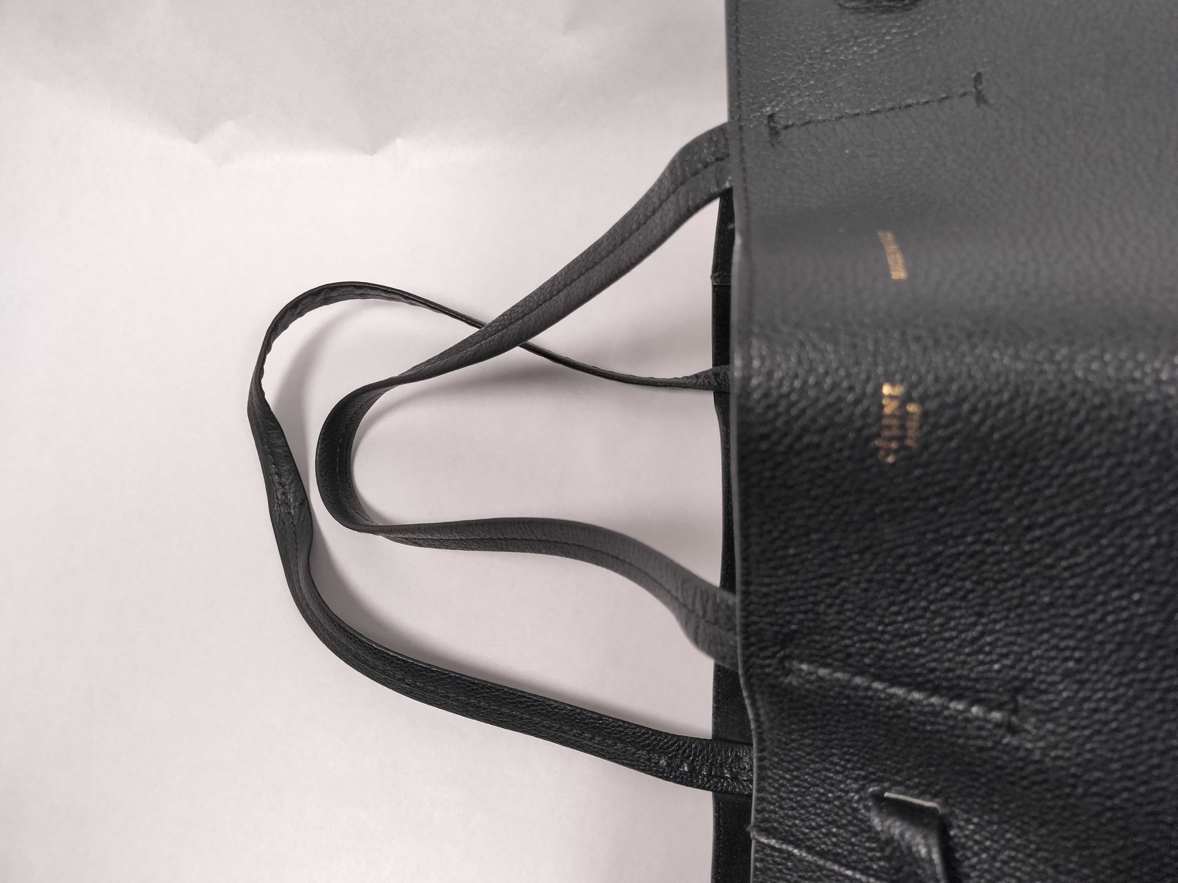Cabas Phantom Medium Leather Tote Bag, Black Tote Bag — view 3
