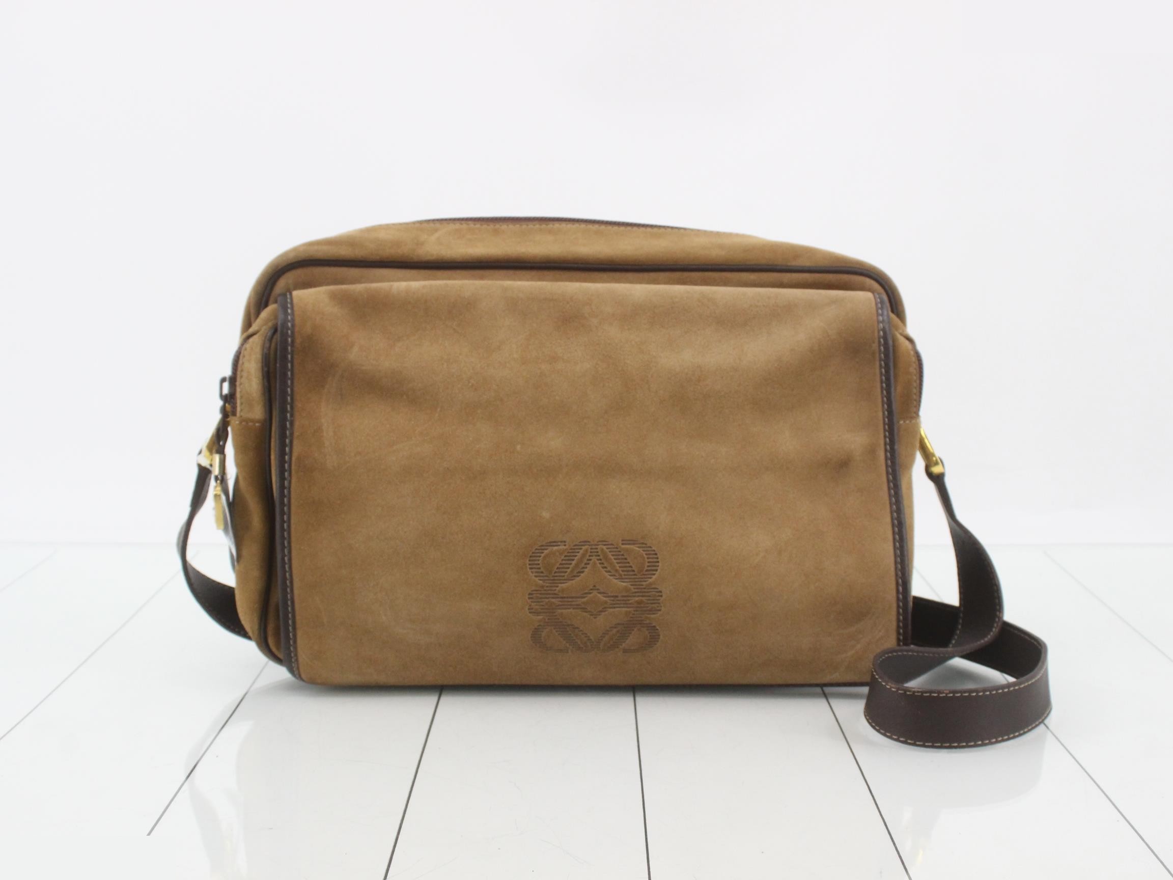 Suede shoulder bag