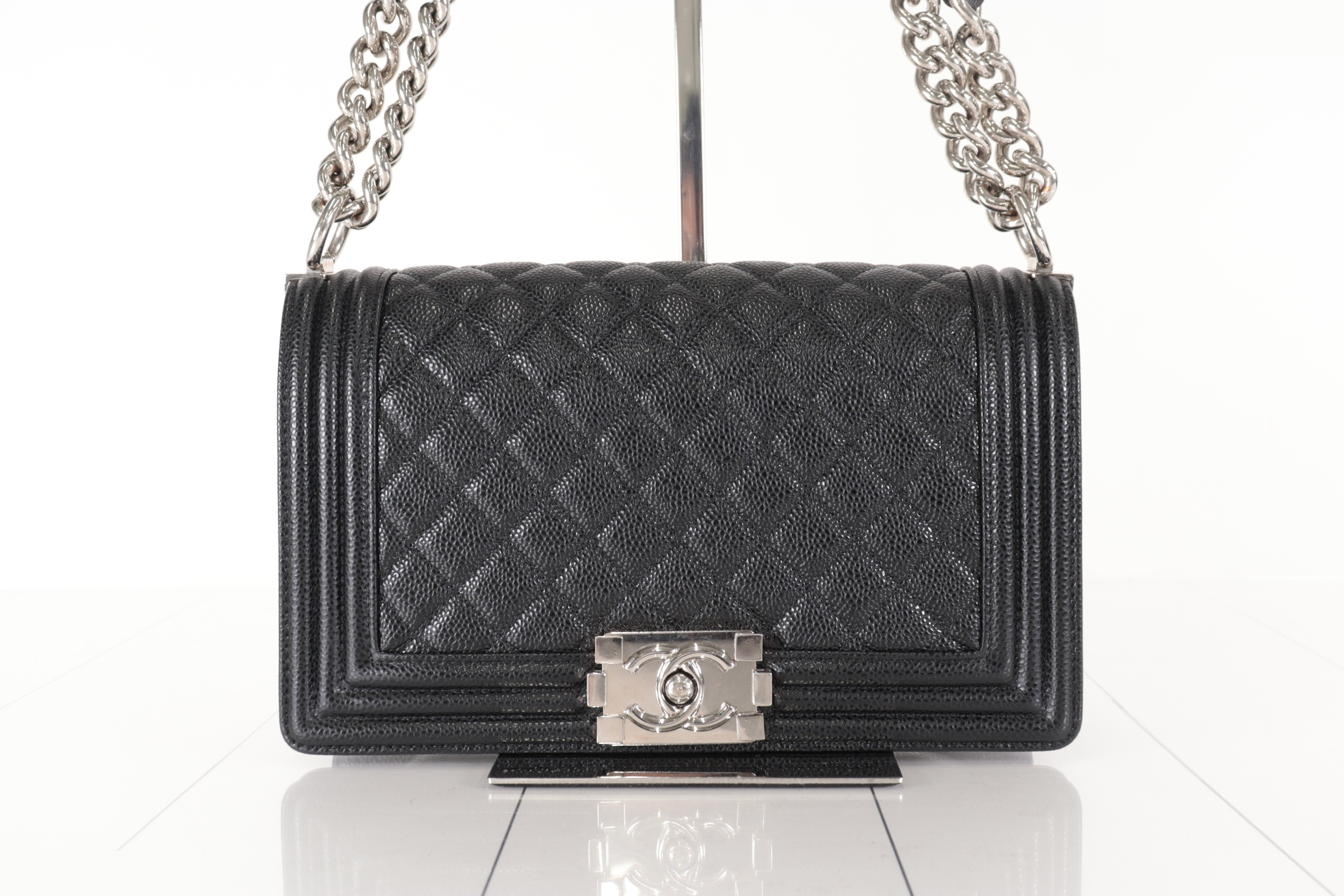 Boy Chanel Caviar Chain Shoulder Bag, serial number 27 — view 2