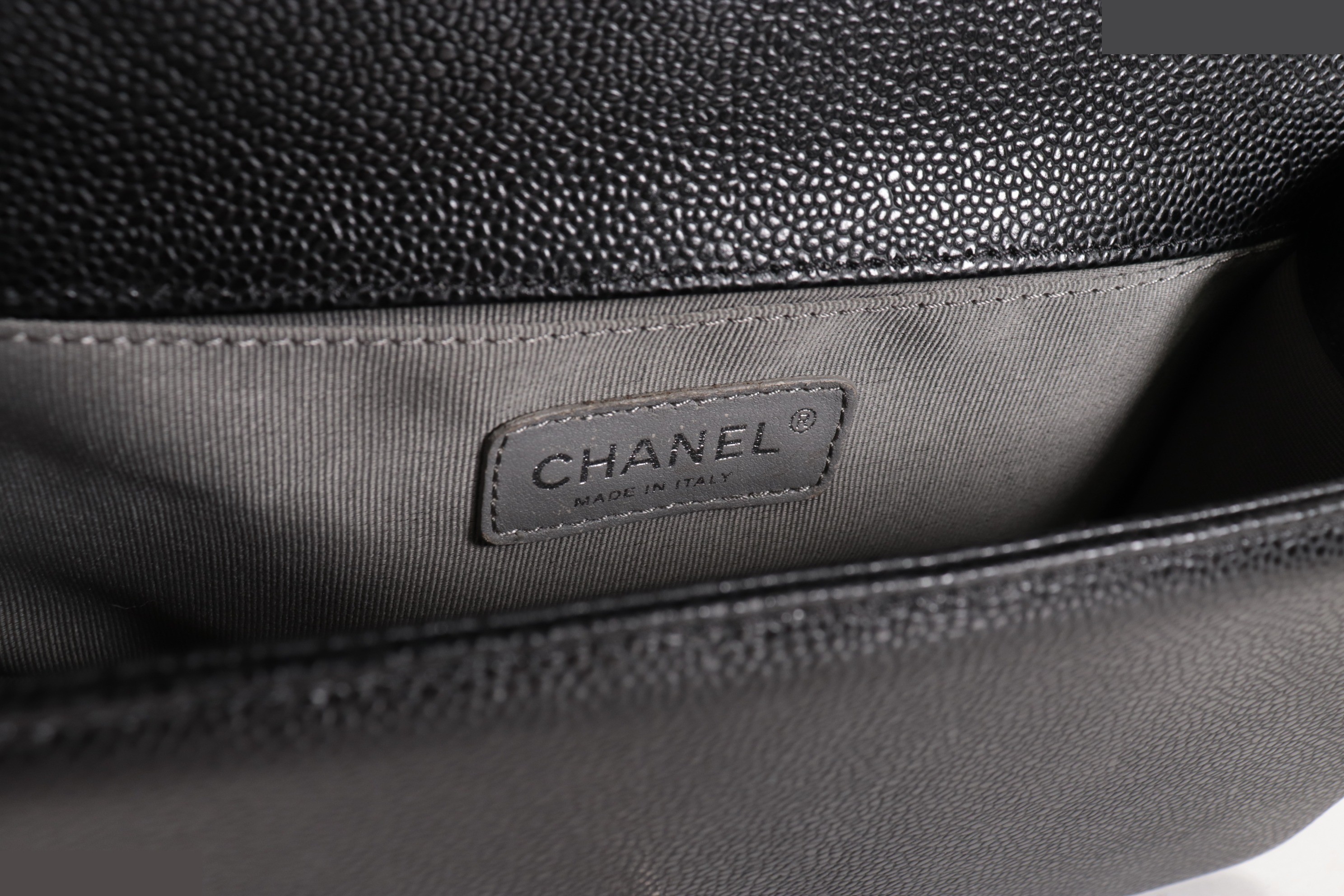 Boy Chanel Caviar Chain Shoulder Bag, serial number 27 — view 7