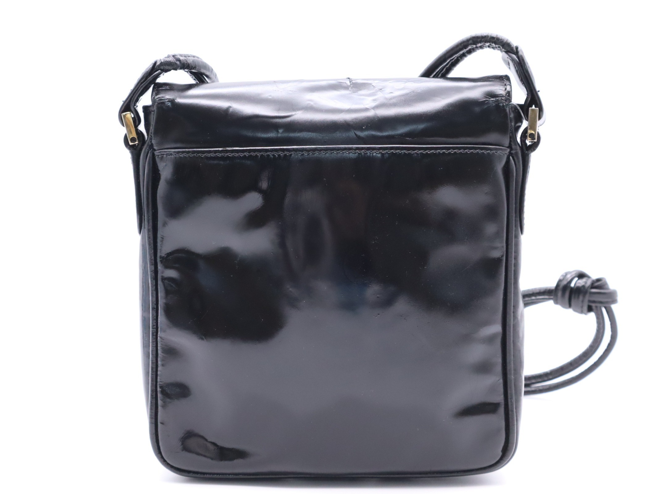 Enamel Coco Mark Shoulder Bag, Black, Gold Hardware, with original seal. — view 2
