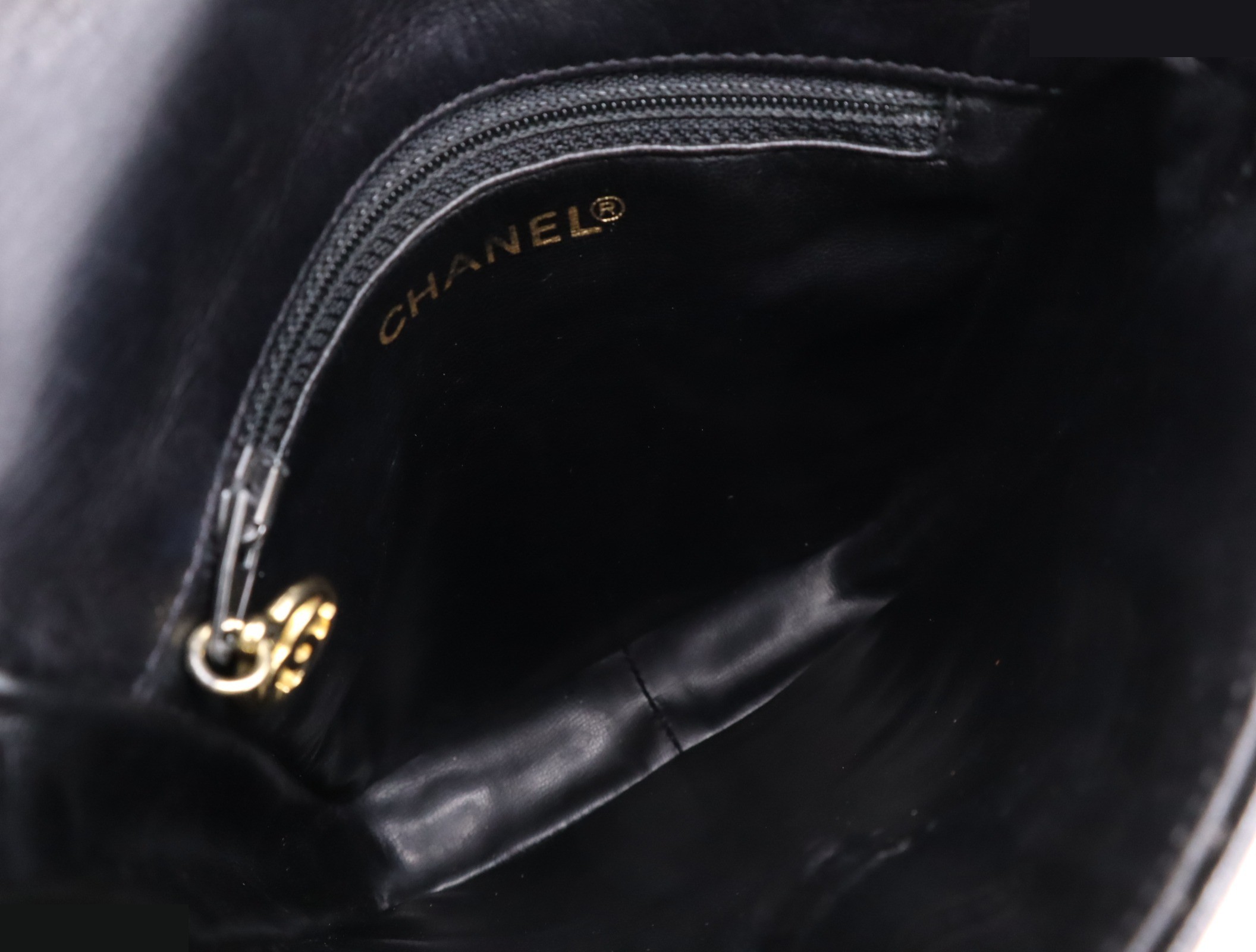 Enamel Coco Mark Shoulder Bag, Black, Gold Hardware, with original seal. — view 7