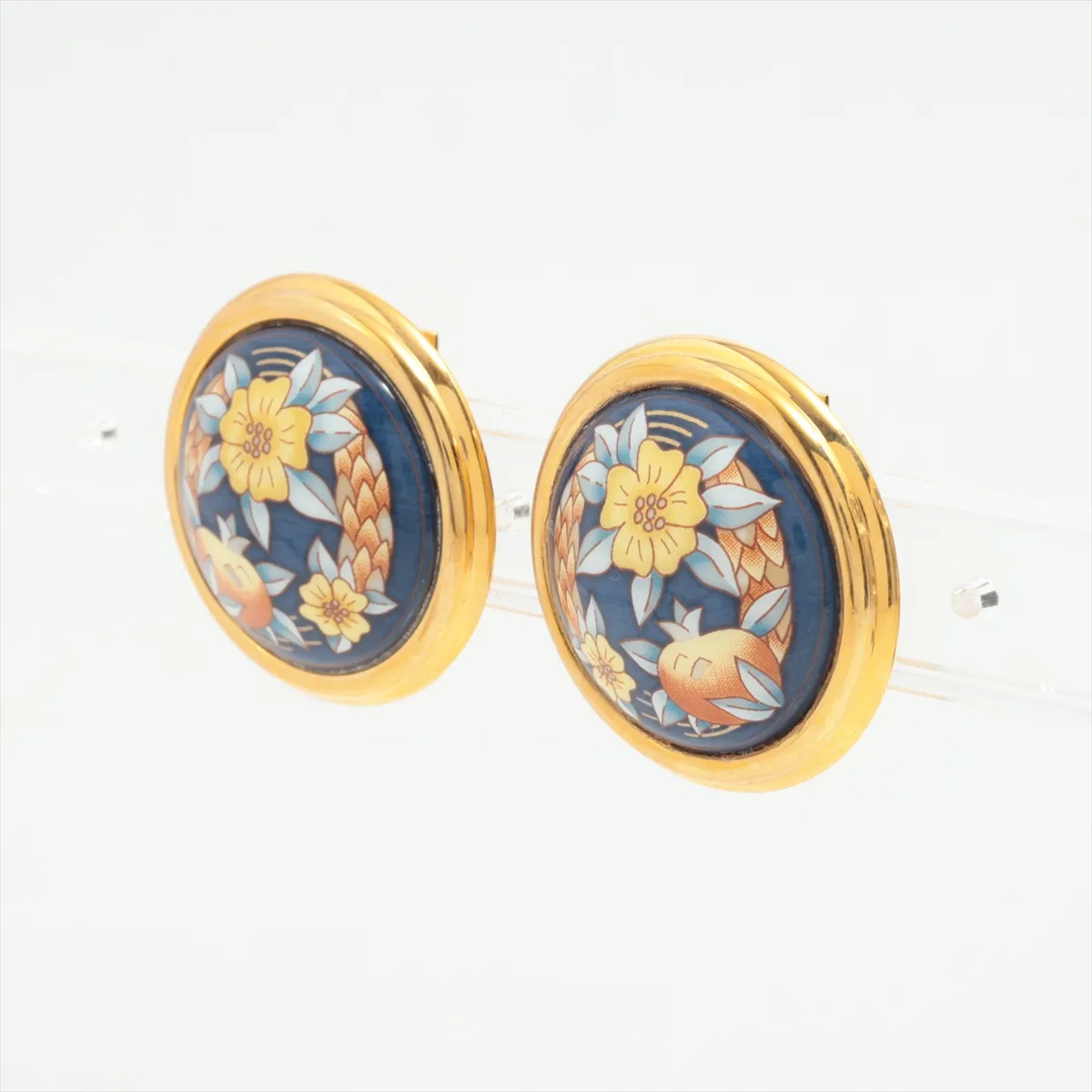 Enamel Earrings (for both ears) GP Gold — view 3