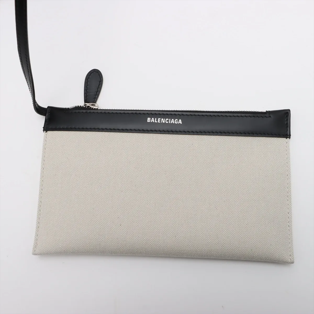 Navy Cabas Canvas x Leather Handbag Black x Beige 339933 — view 12