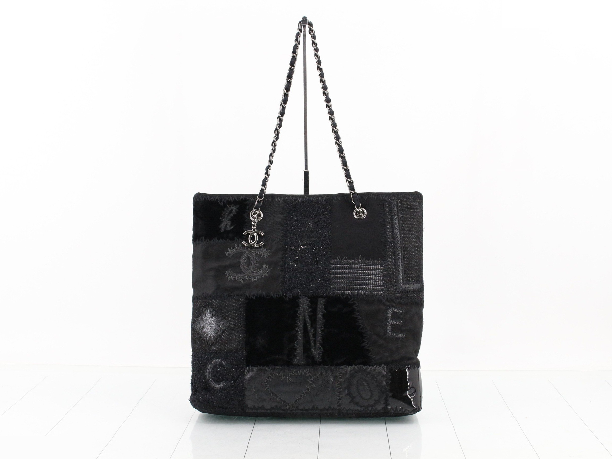 Patchwork Tweed Tote Bag
