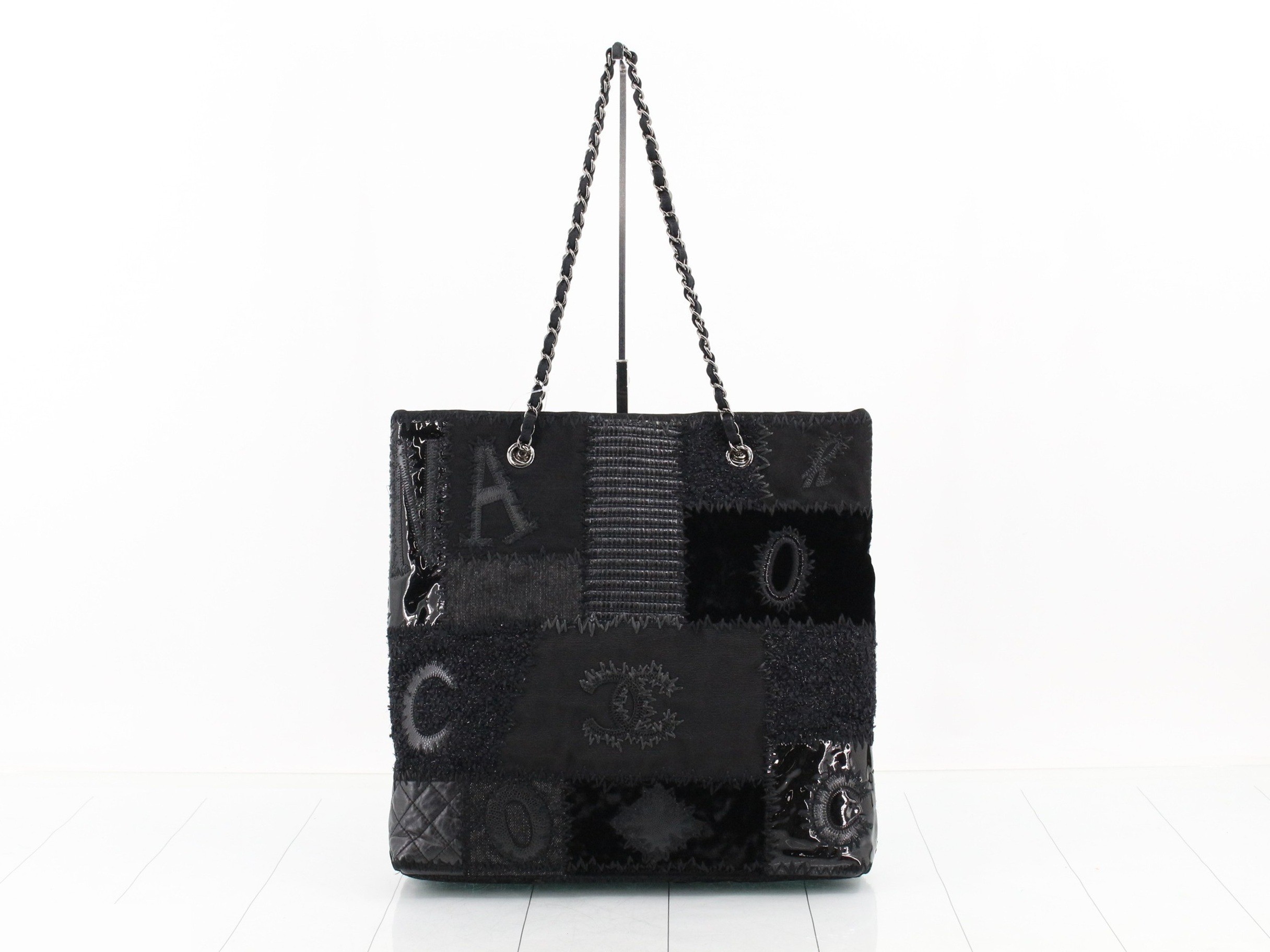 Patchwork Tweed Tote Bag — view 2
