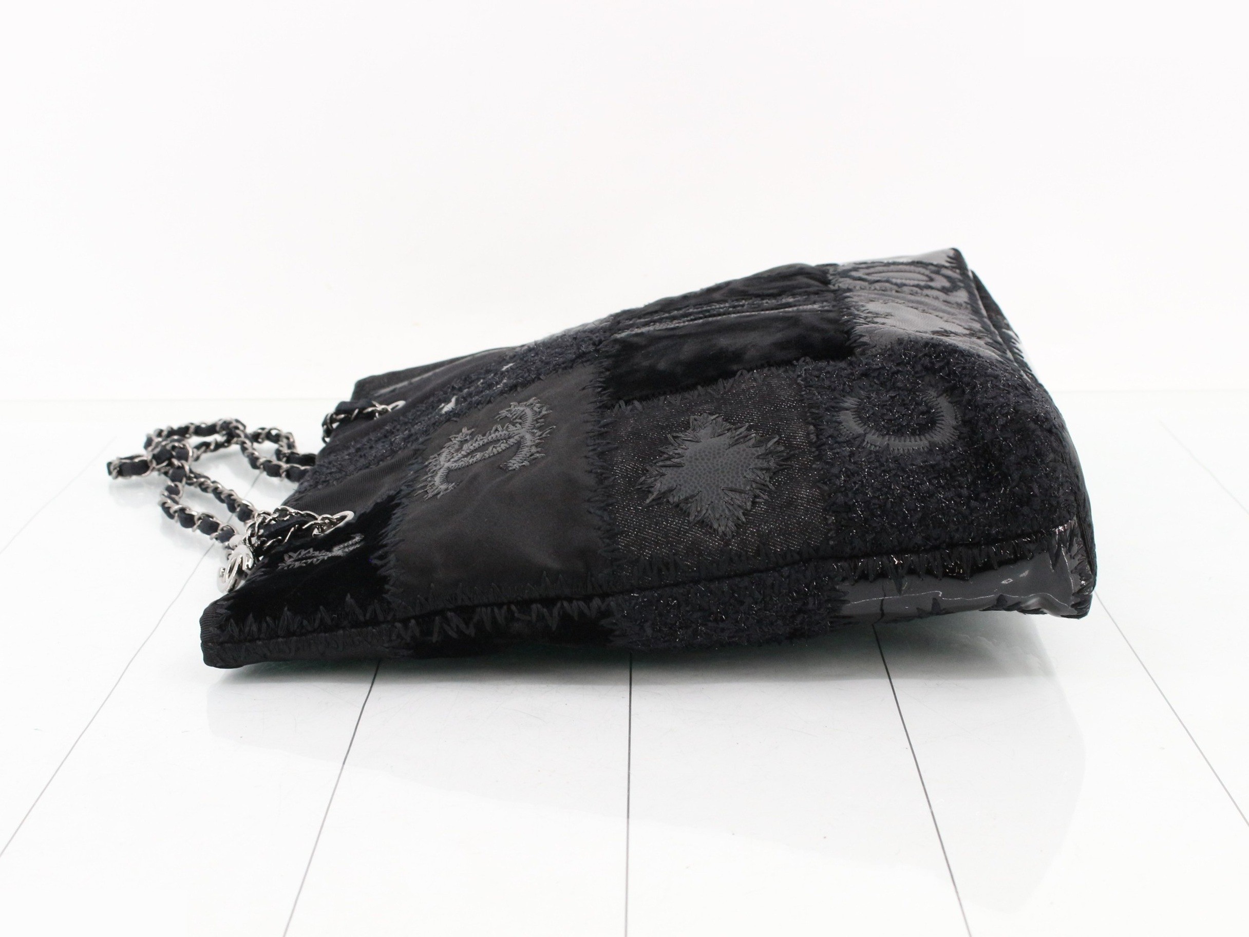 Patchwork Tweed Tote Bag — view 4