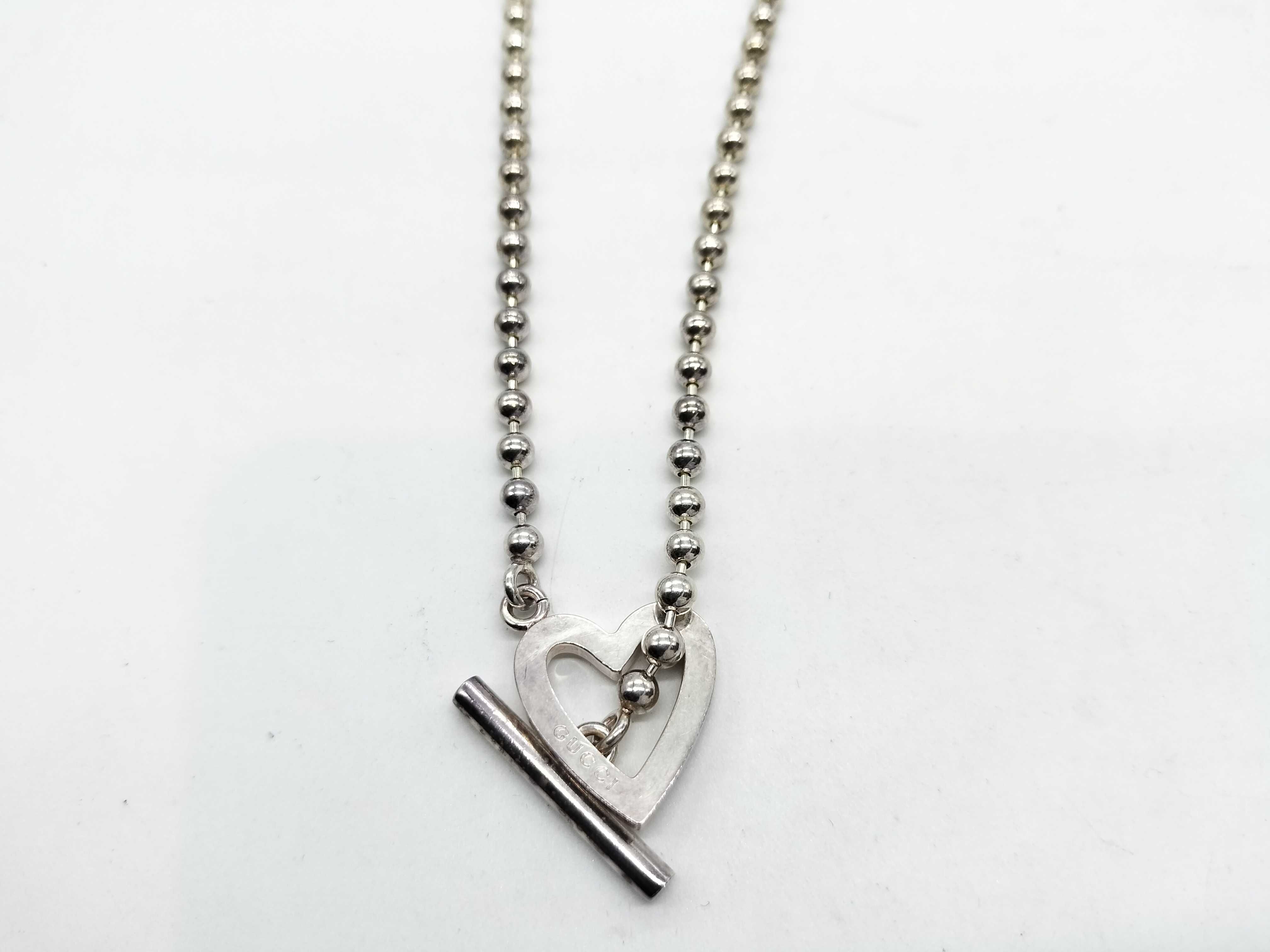 SV925 Heart Ball Chain Necklace — view 2