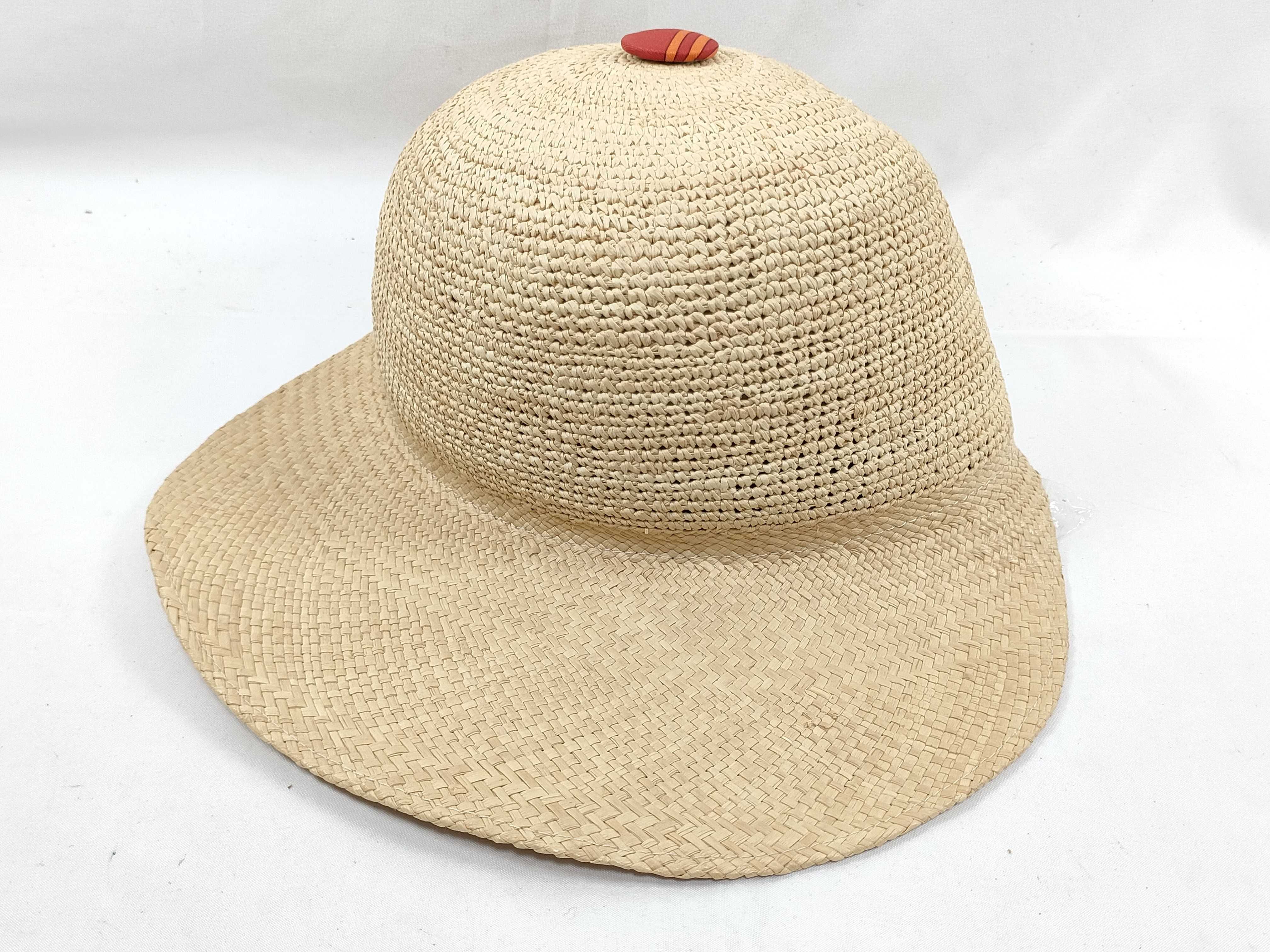 Straw Hat Beige Red 58 Other Accessories