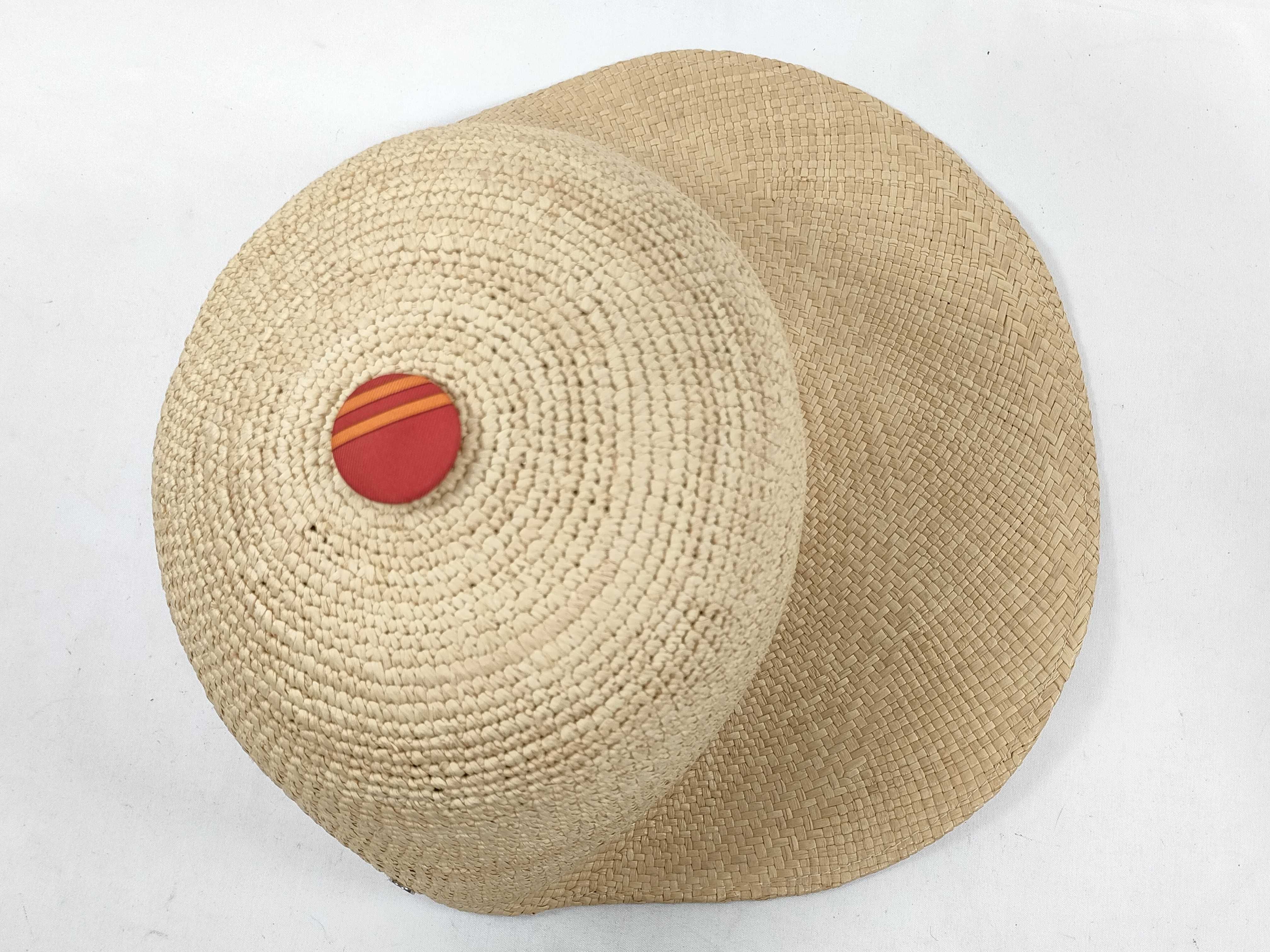 Straw Hat Beige Red 58 Other Accessories — view 6
