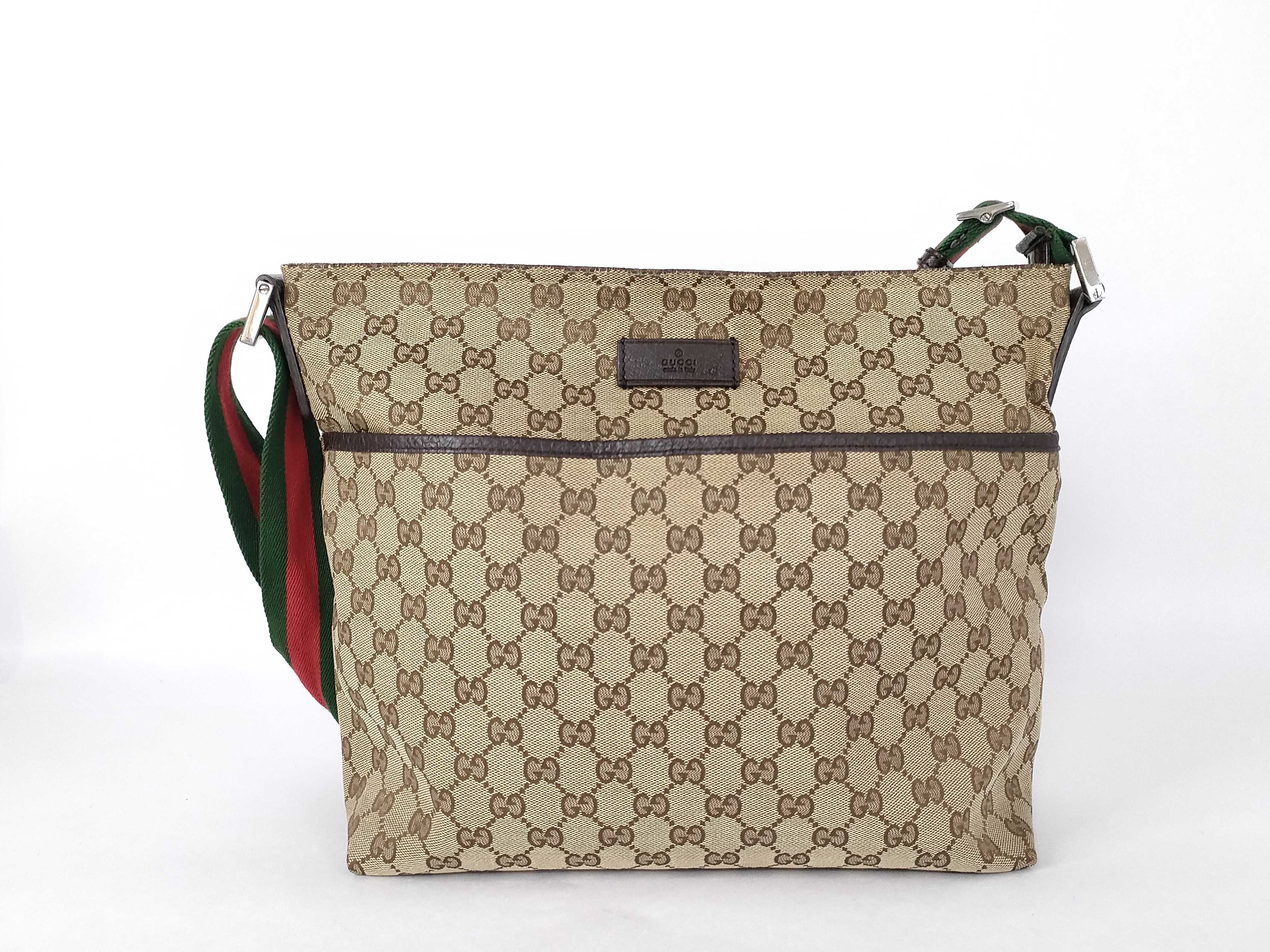GG Canvas Shoulder Bag Canvas Sherry Line Shoulder Bag