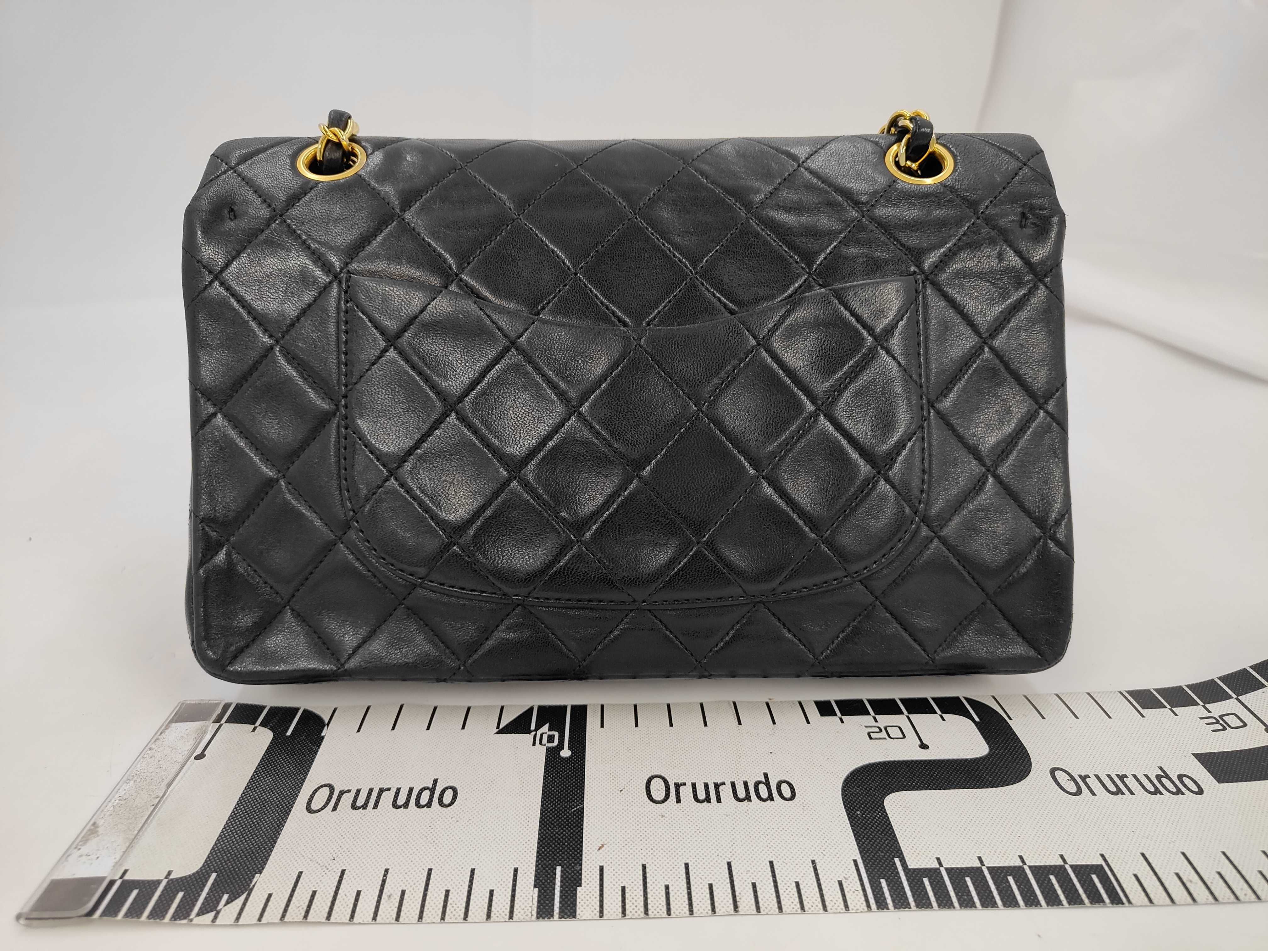 Lambskin Matelassé Black Chain Shoulder Bag — view 2