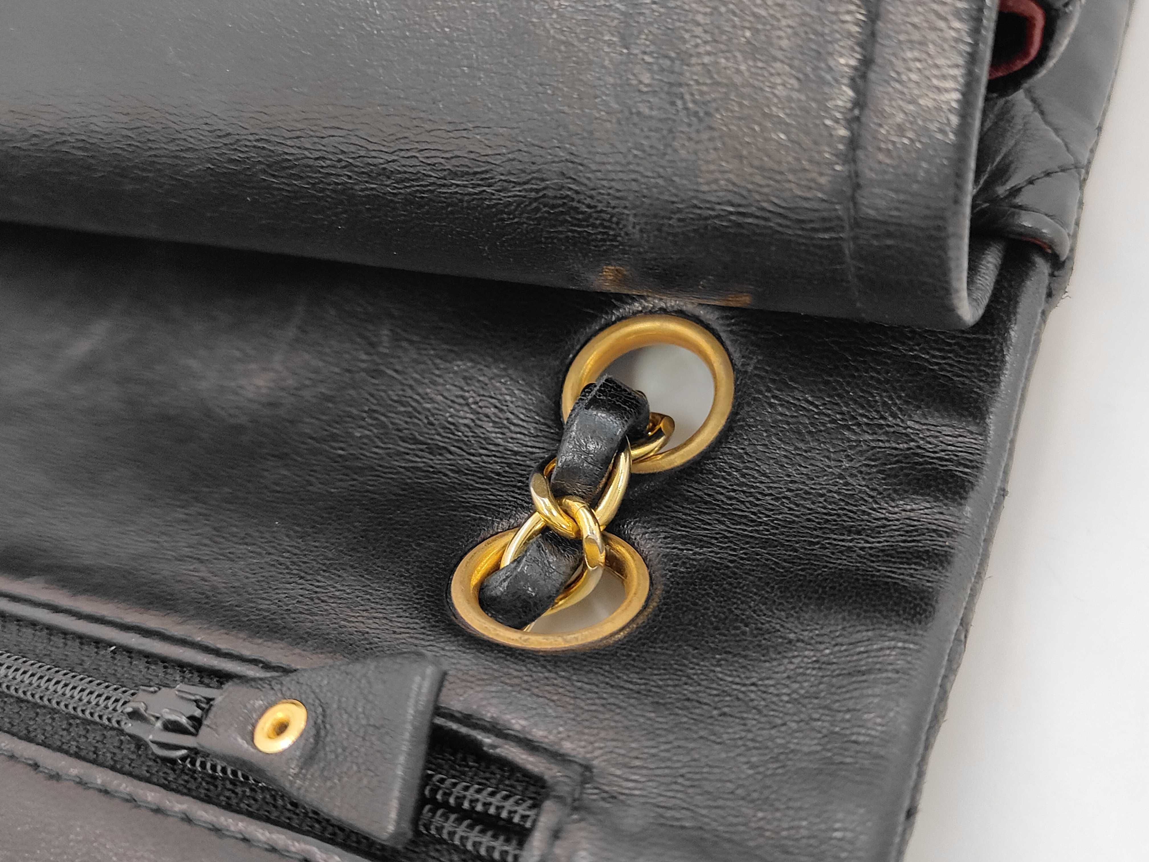 Lambskin Matelassé Black Chain Shoulder Bag — view 11
